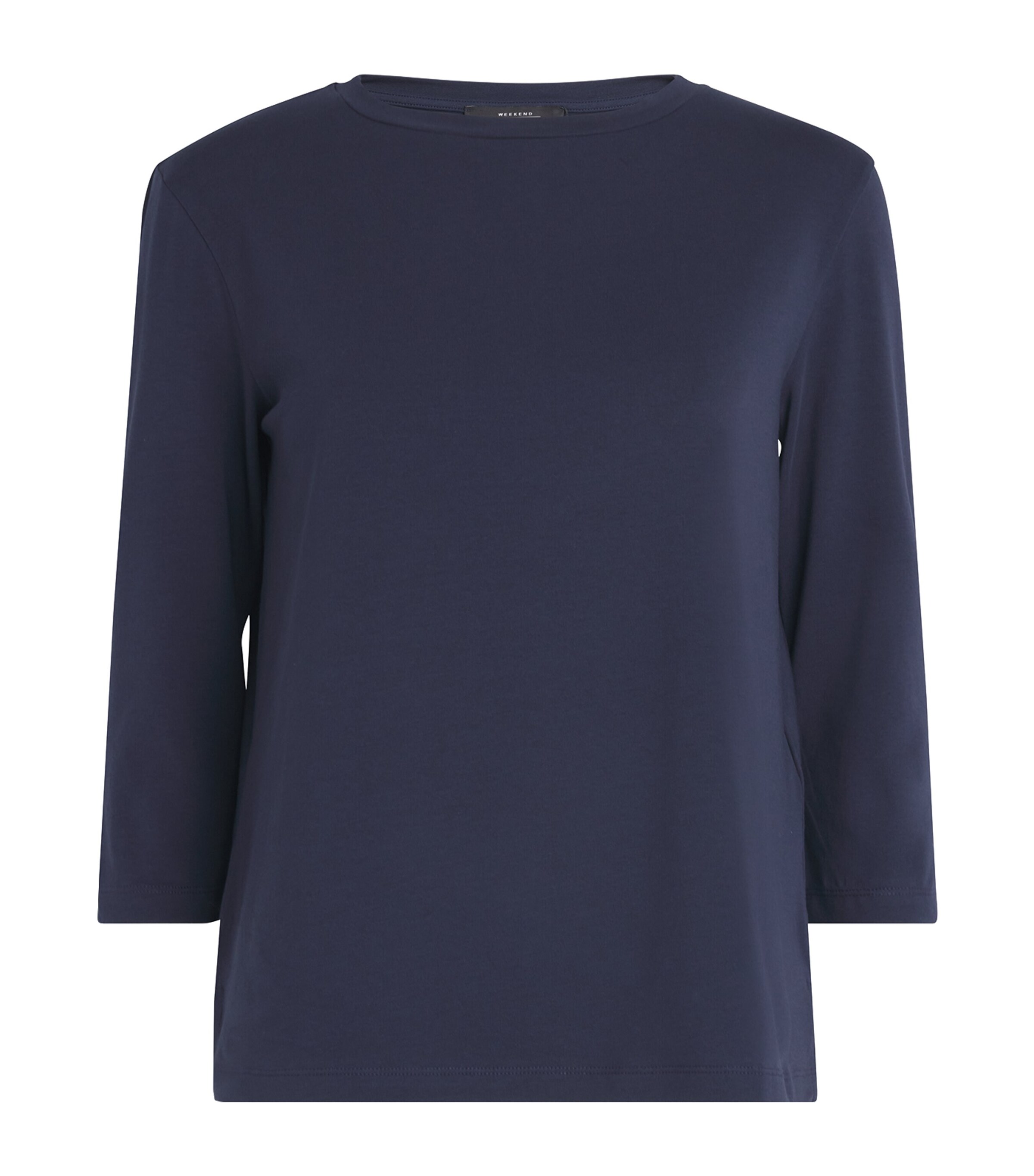 Weekend Max Mara Stretch-Cotton Cropped-Sleeve T-Shirt | Women Clothing | Tops | T-Shirts | Designers | Weekend Max Mara