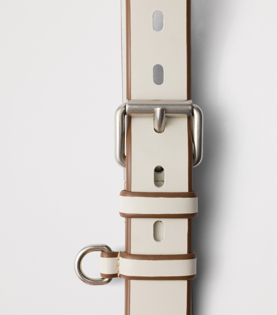 Prada Leather Two-Tone Belt Neutral Image 2