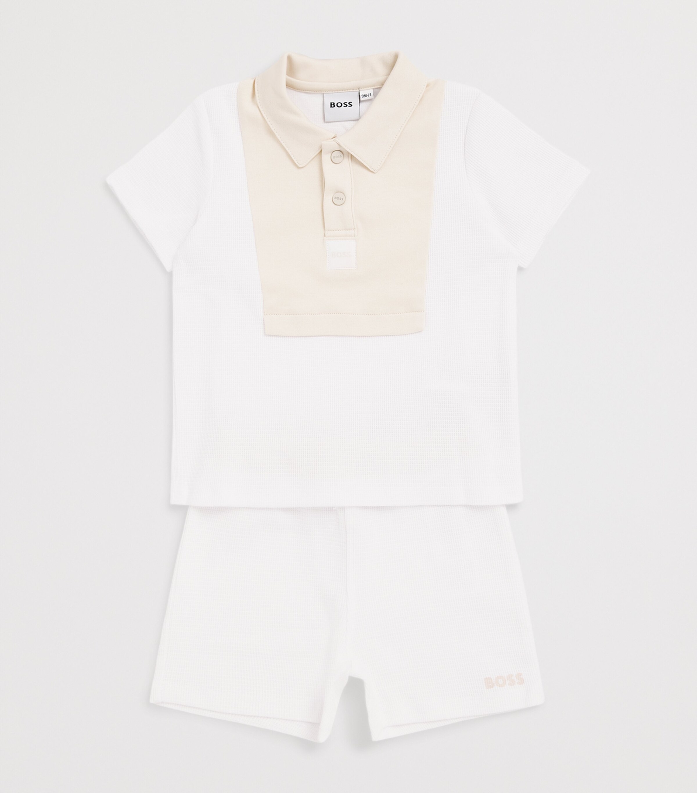 Cotton Polo Shirt and Shorts Set (1-18 Months) 10PWHITE Image 3