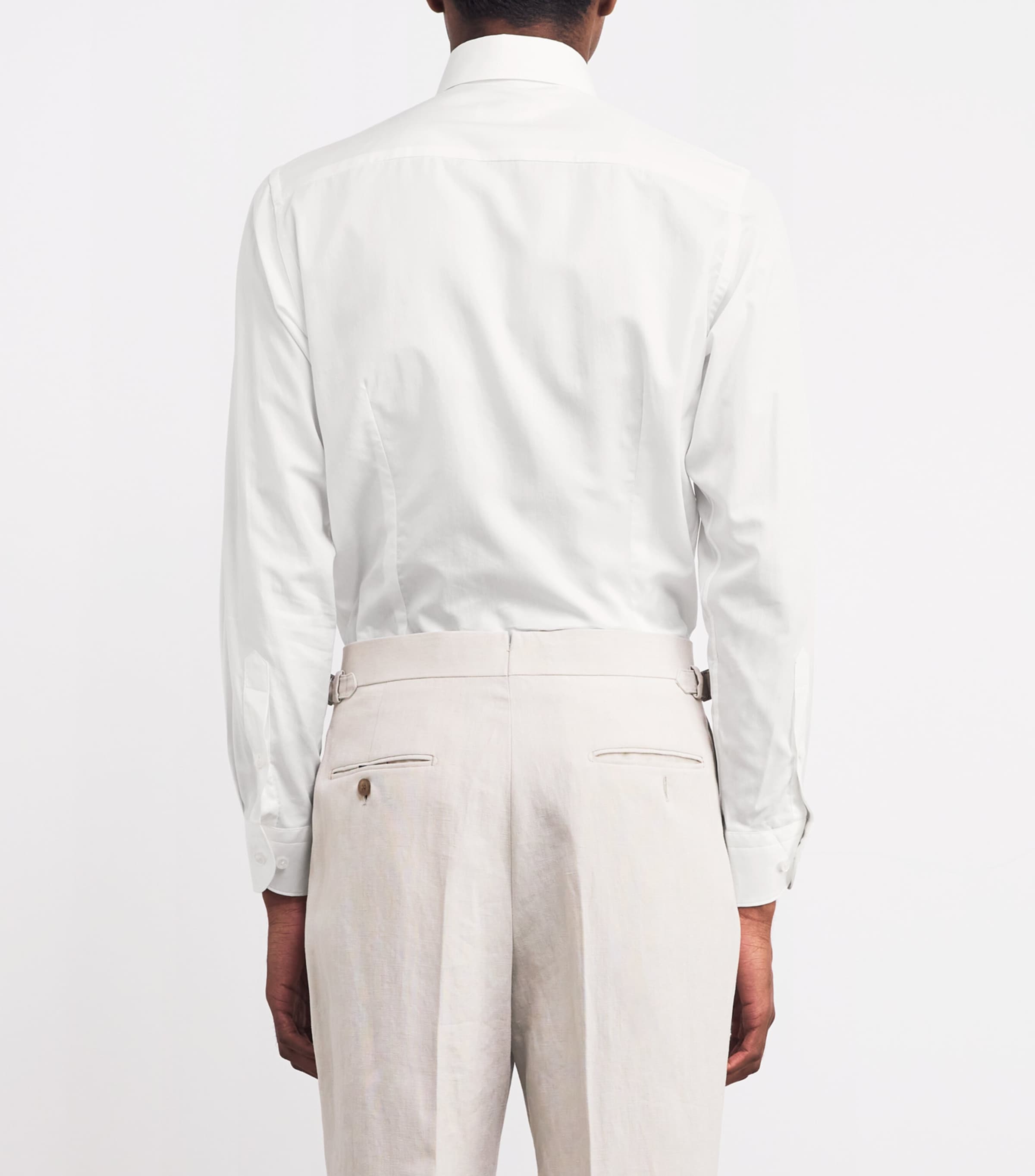 Eton Mens Cotton-Silk Formal Shirt White Image 4