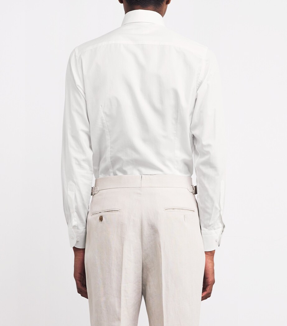 Eton Mens Cotton-Silk Formal Shirt White Image 4