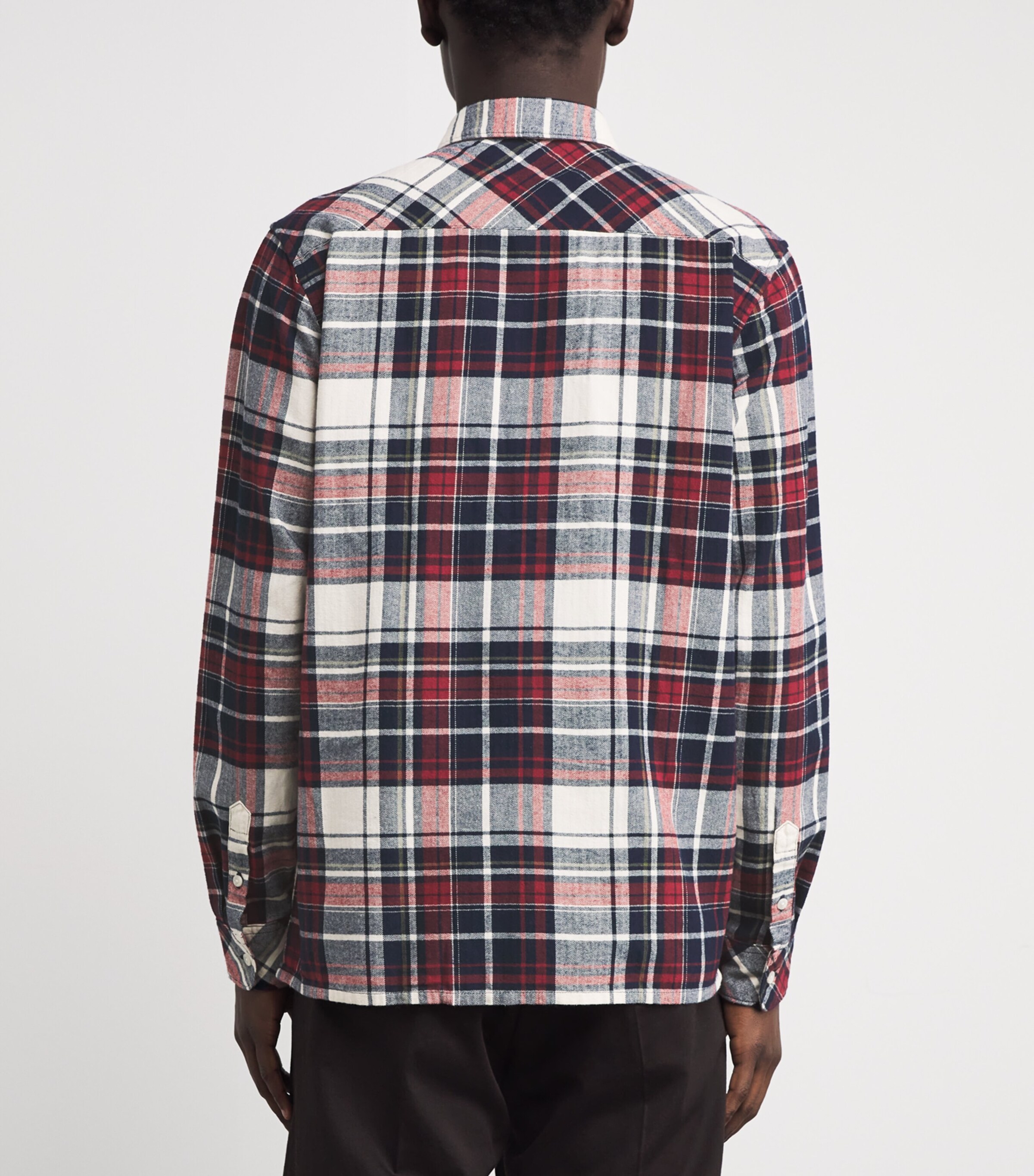 Cotton Check Malham Shirt RE51 RED Image 4