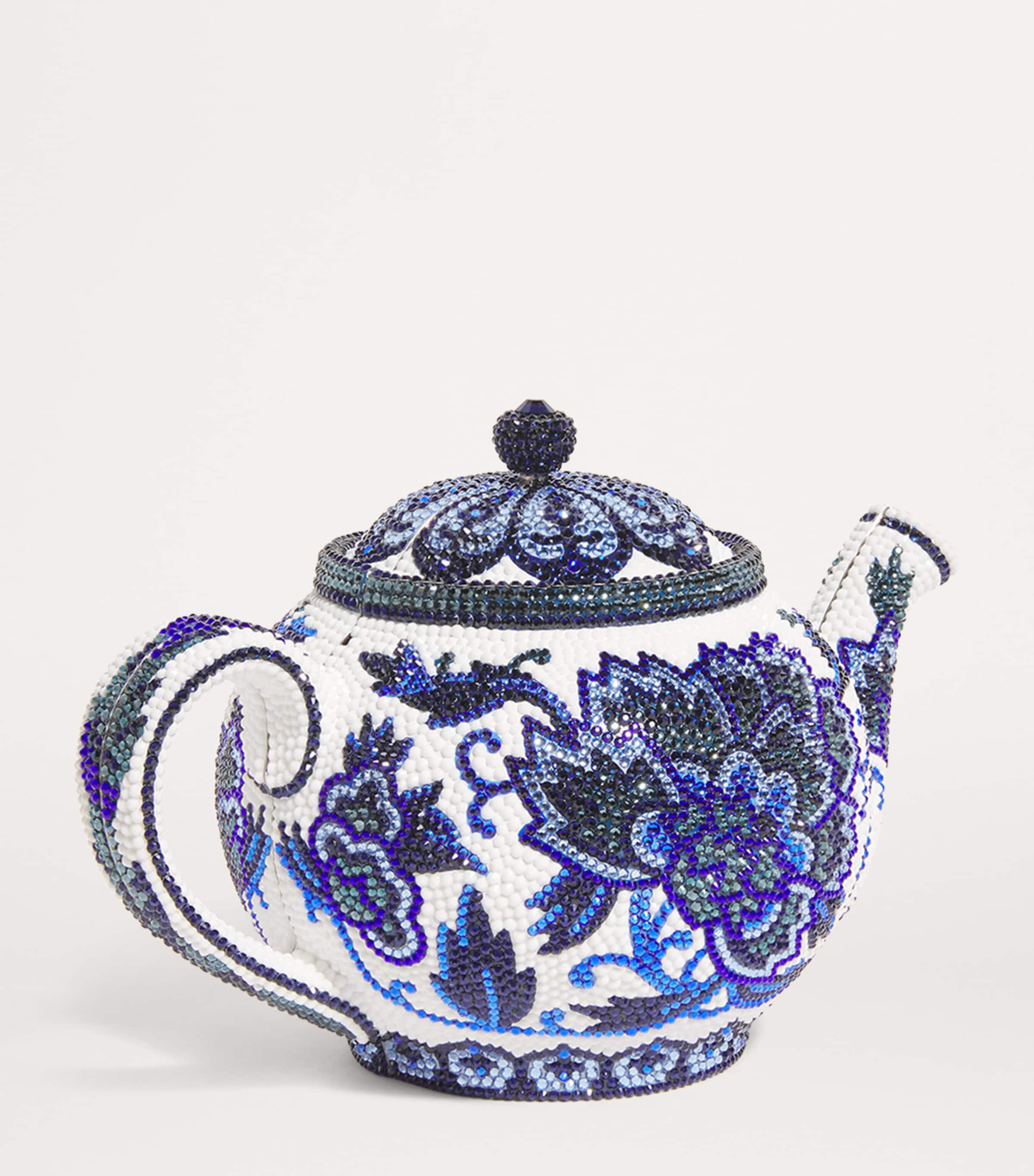 Judith Leiber Embellished Tranquili-Tea Teapot Clutch Bag Scbmt Slvr Cblt Mlti Image 3