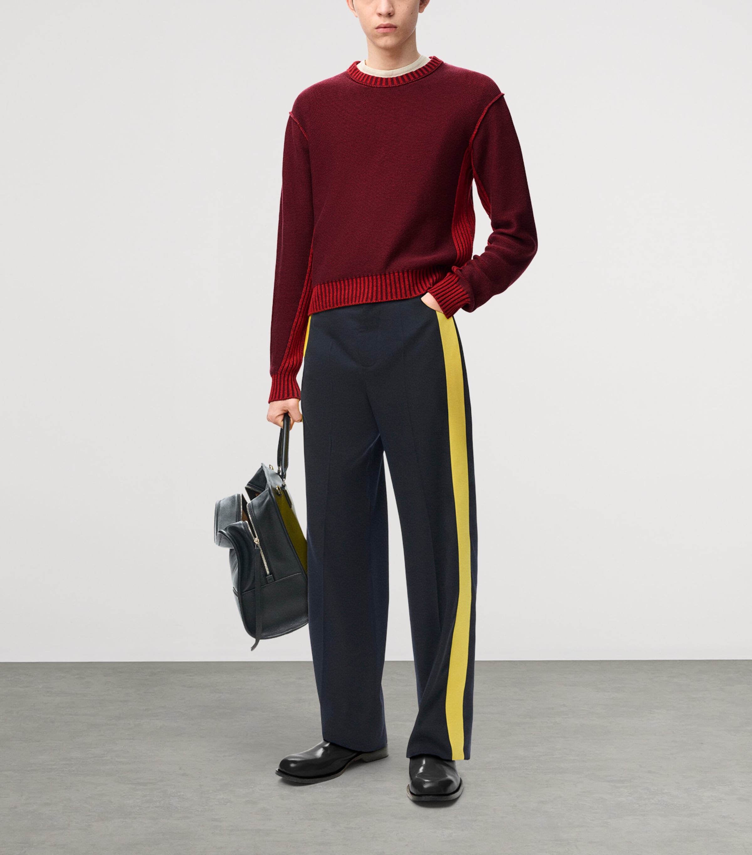 LOEWE Mens Anagram Sweater Burgundy/red Image 2