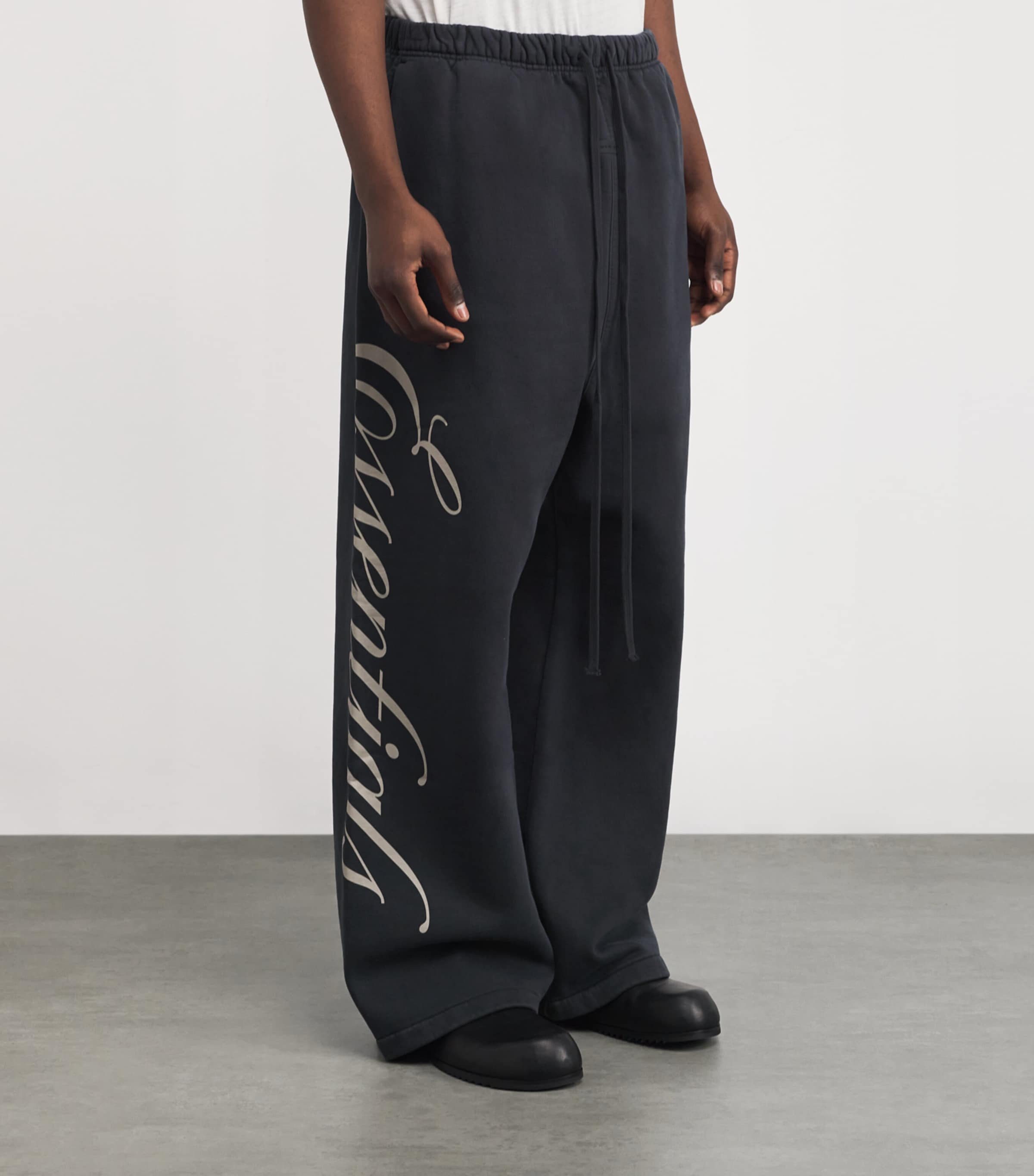 Cotton Fleece Sweatpants VINTAGE BLACK Image 3