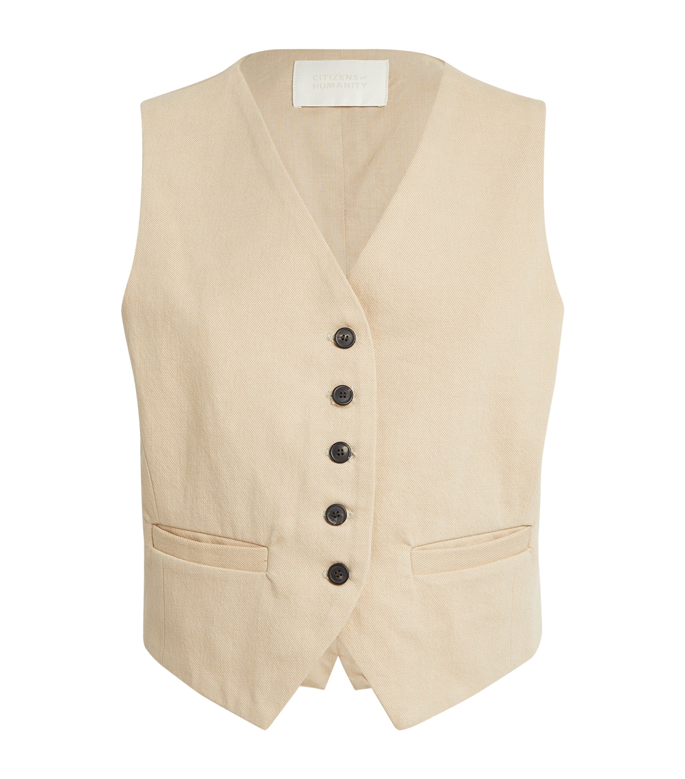 Citizens Of Humanity Sierra Tailored Crop Vest In Beige