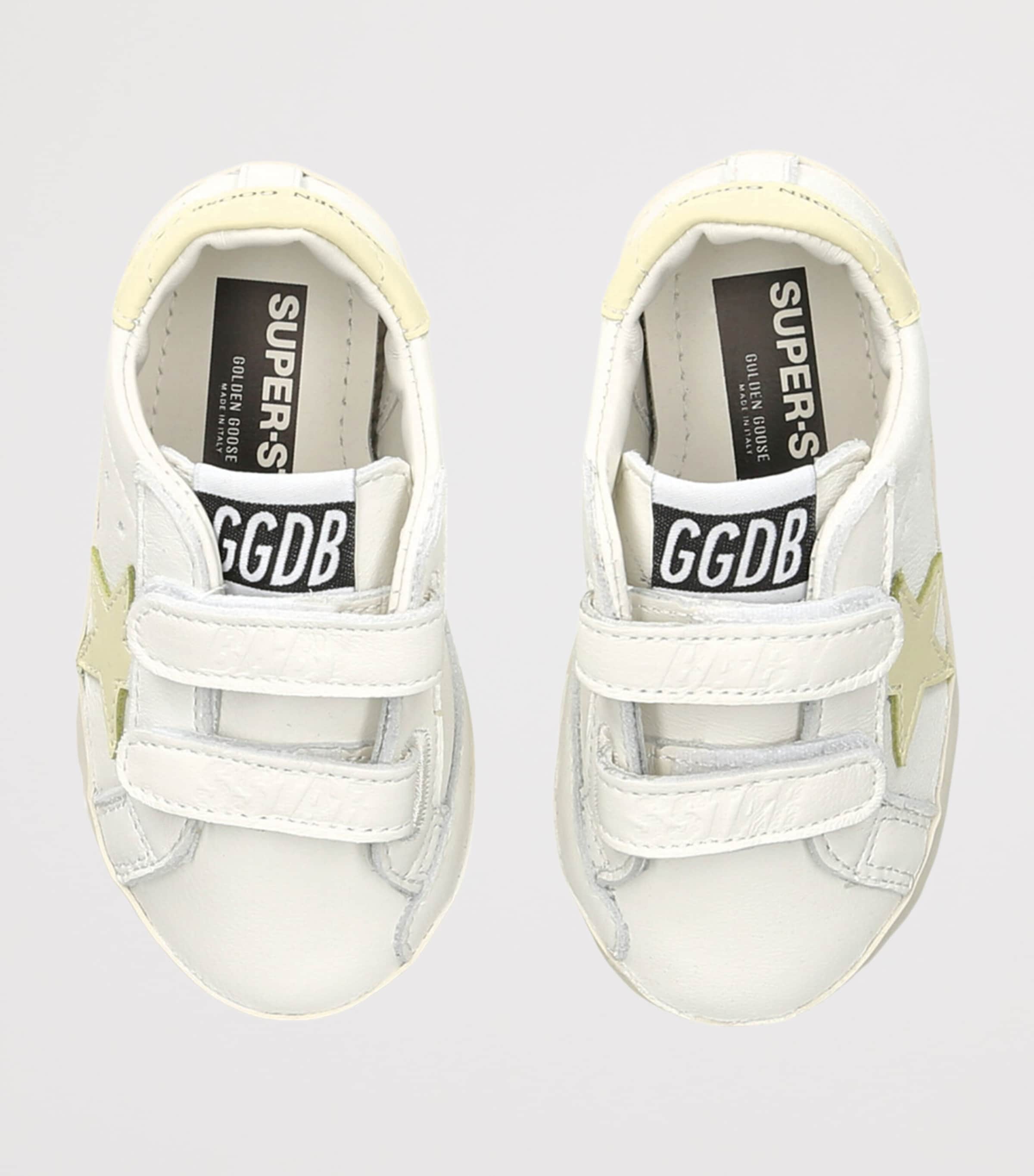 Leather Baby School Sneakers YELLOW Image 4