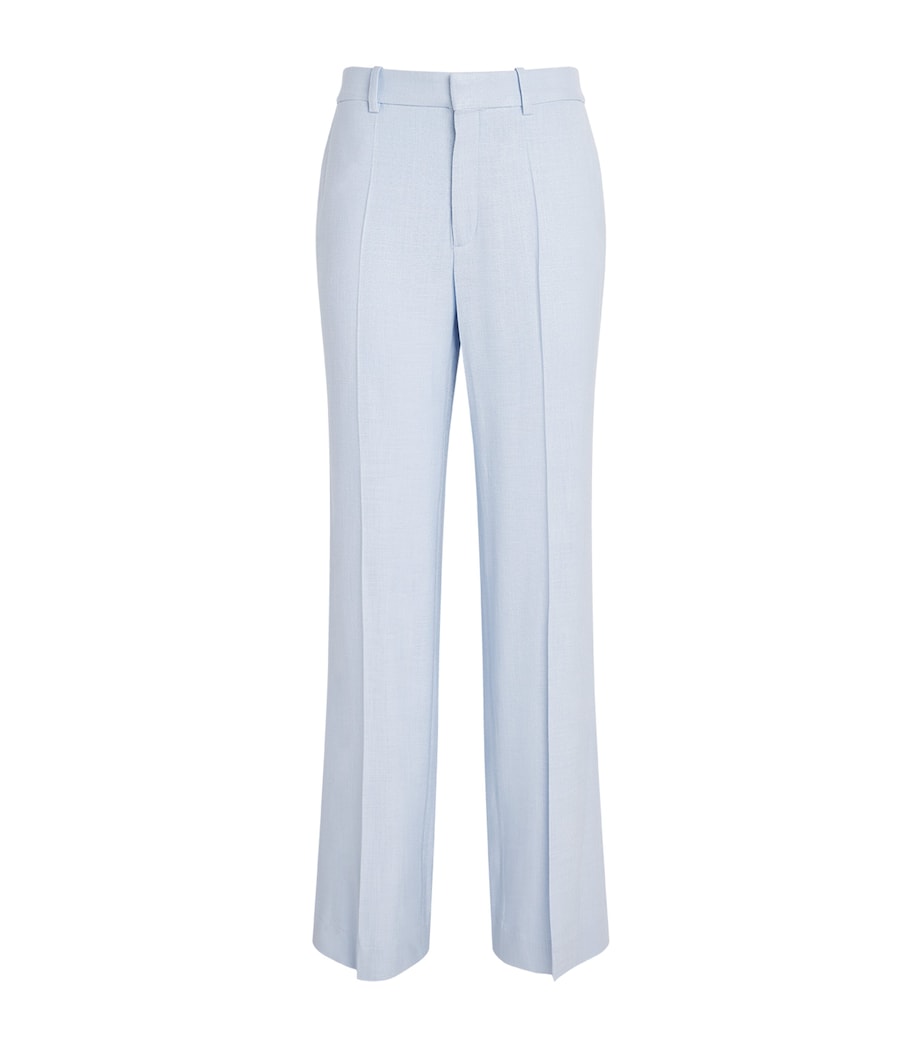 Maje Womens Pleated Tailored Trousers Blue Sky Image 1