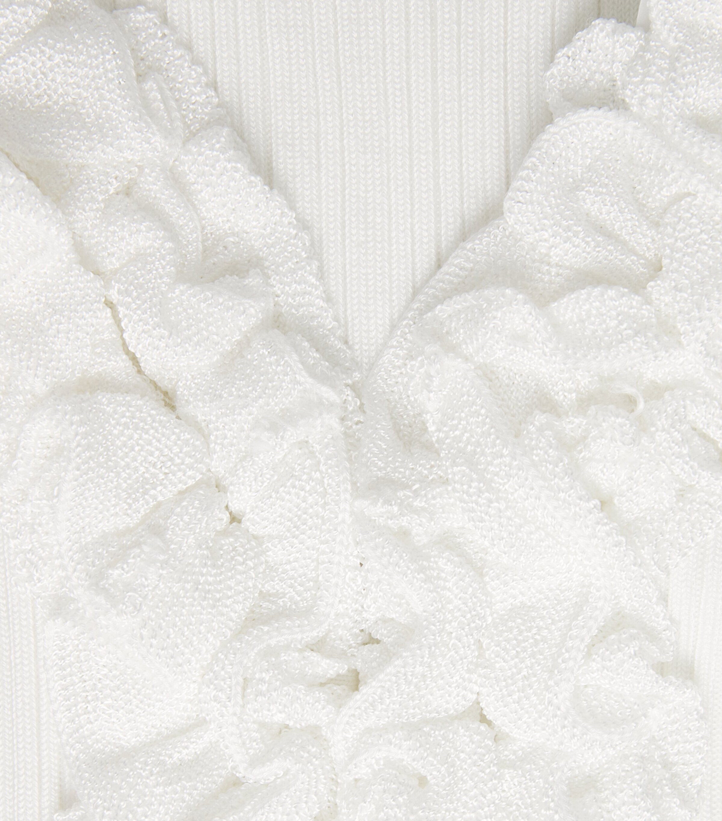 Claudie Pierlot Womens Ruffle-Trim Ribbed Tank Top White Image 6