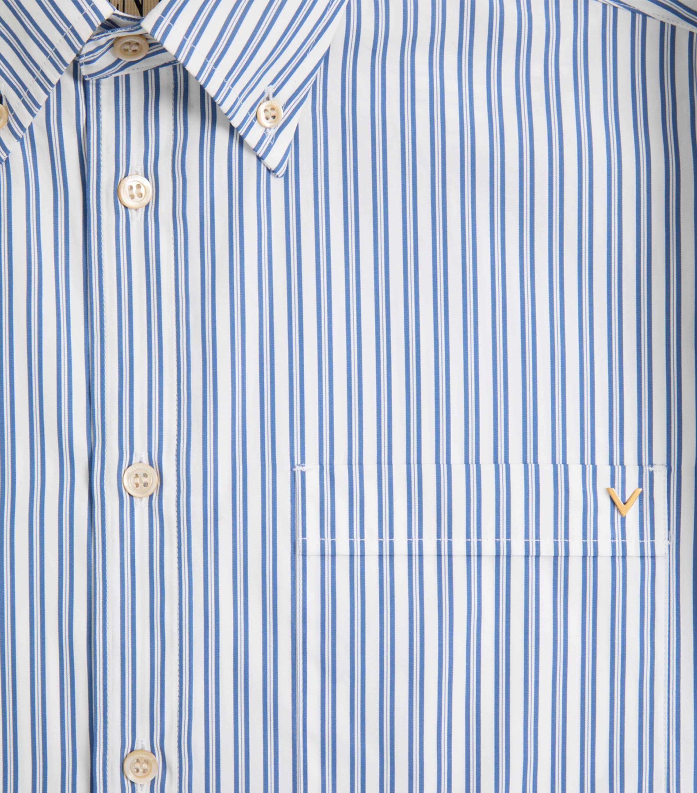 Valentino Mens Cotton Stripe Shirt Image 8