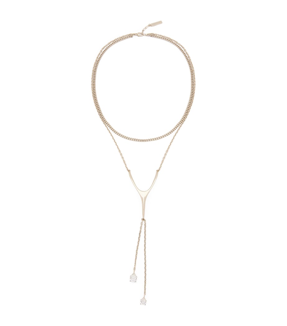 McQueen Embellished Wishbone Necklace Image 1