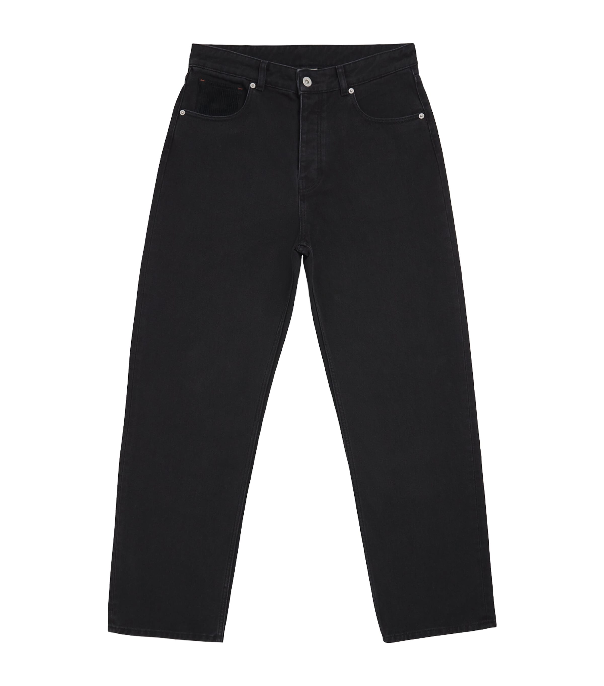 Drôle De Monsieur Mens Corduroy-Trim Straight Jeans Black Image 1