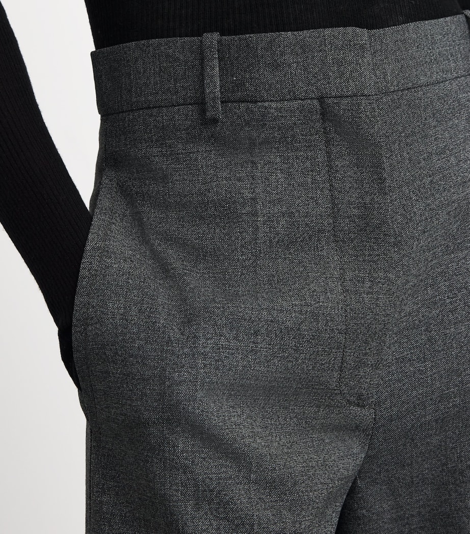 Straight Wide-Leg Trousers LIGHT GREY Image 6