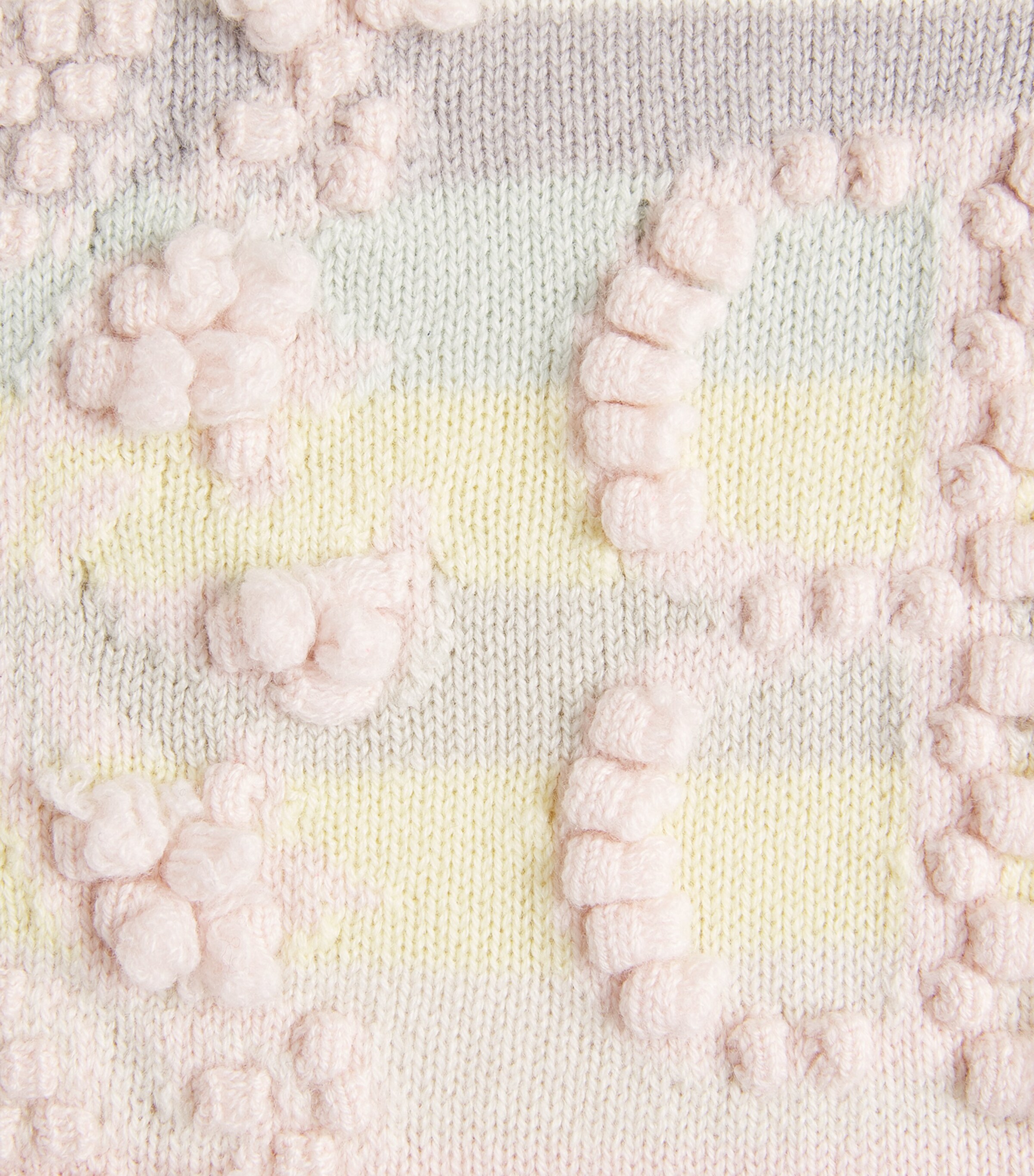 Barrie Womens Cashmere Stripe Logo Sweater Light Pink Image 6