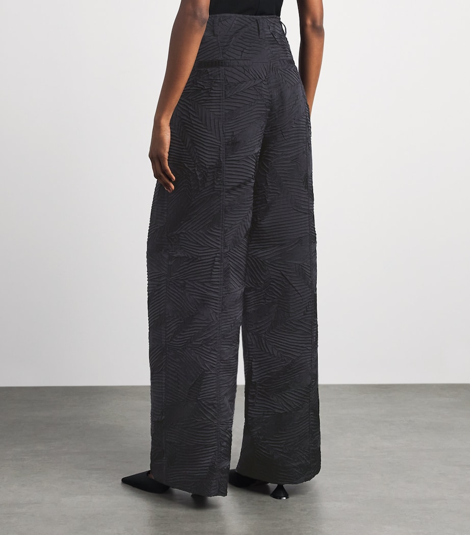 Ulla Johnson Womens Satin Crinkled Carine Trousers Noir Image 5