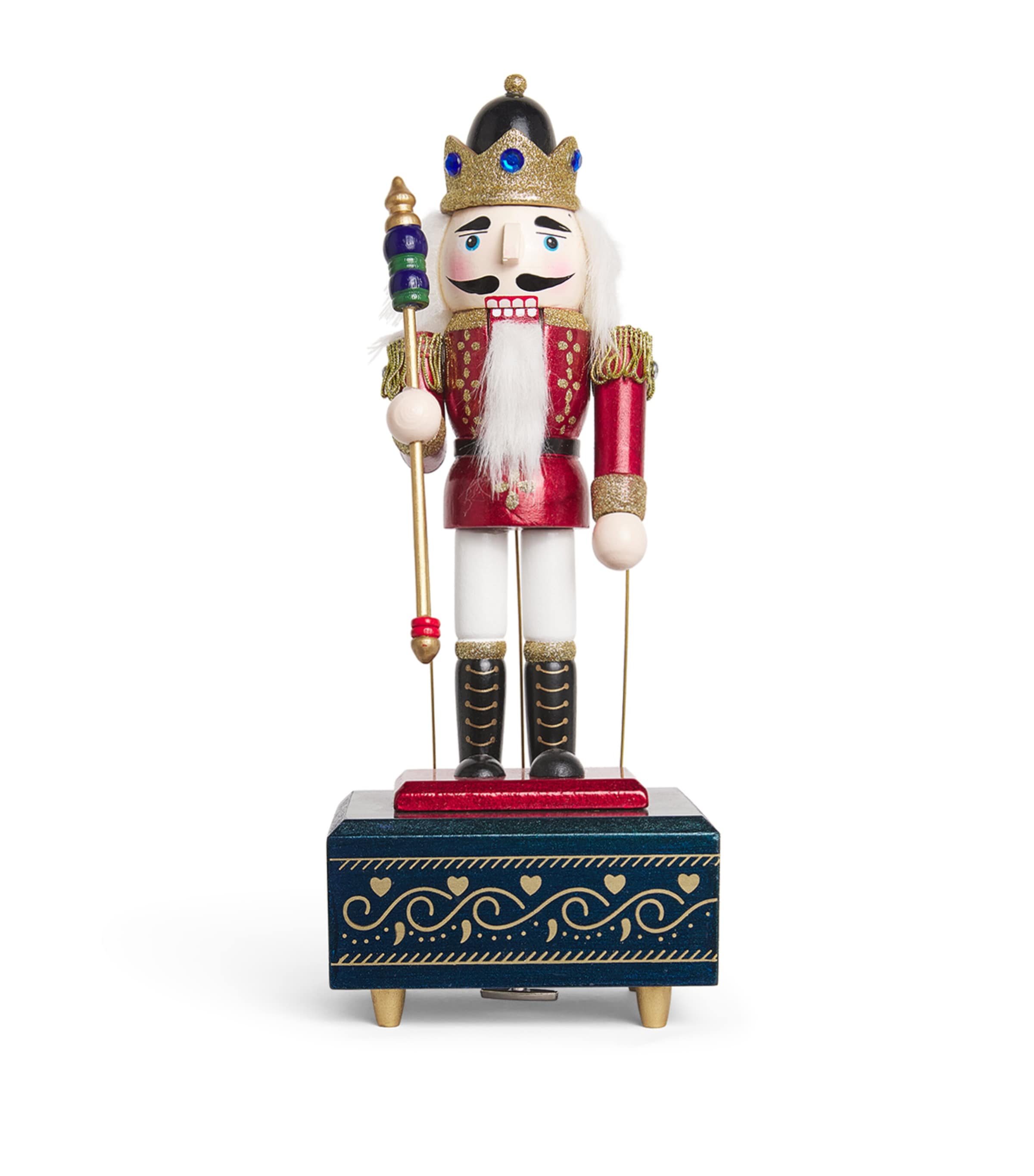 Harrods Wooden Nutcracker Music Box Ornament In Multi