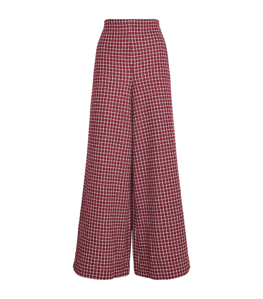 ME+EM Womens Wide Palazzo Trousers Pomegranate Red Image 1