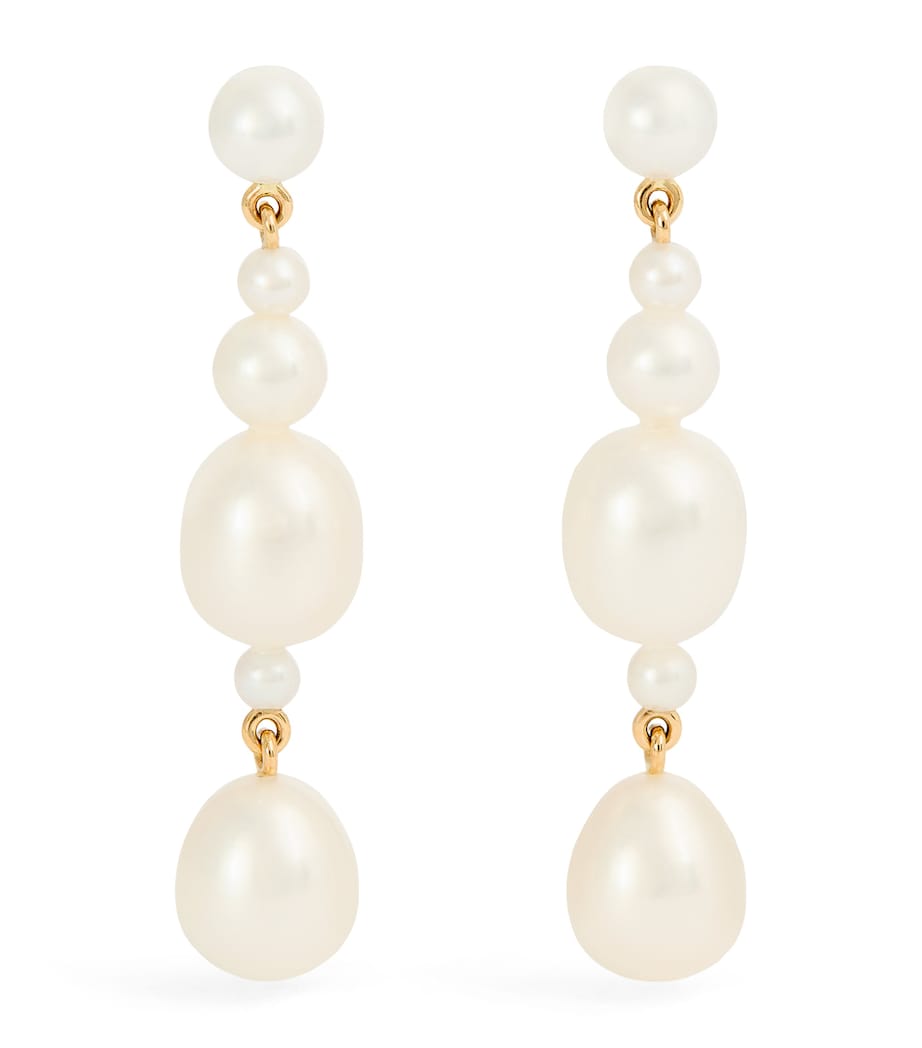 Yellow Gold and Pearl Petite Amis De La Perle Earrings YELLOW GOLD Image 1