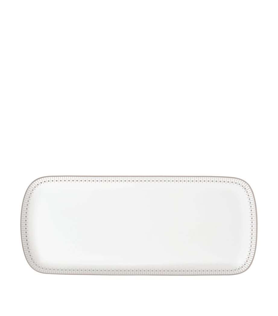 Christofle Malmaison Impériale Platinum Cake Dish (37cm) White Image 1