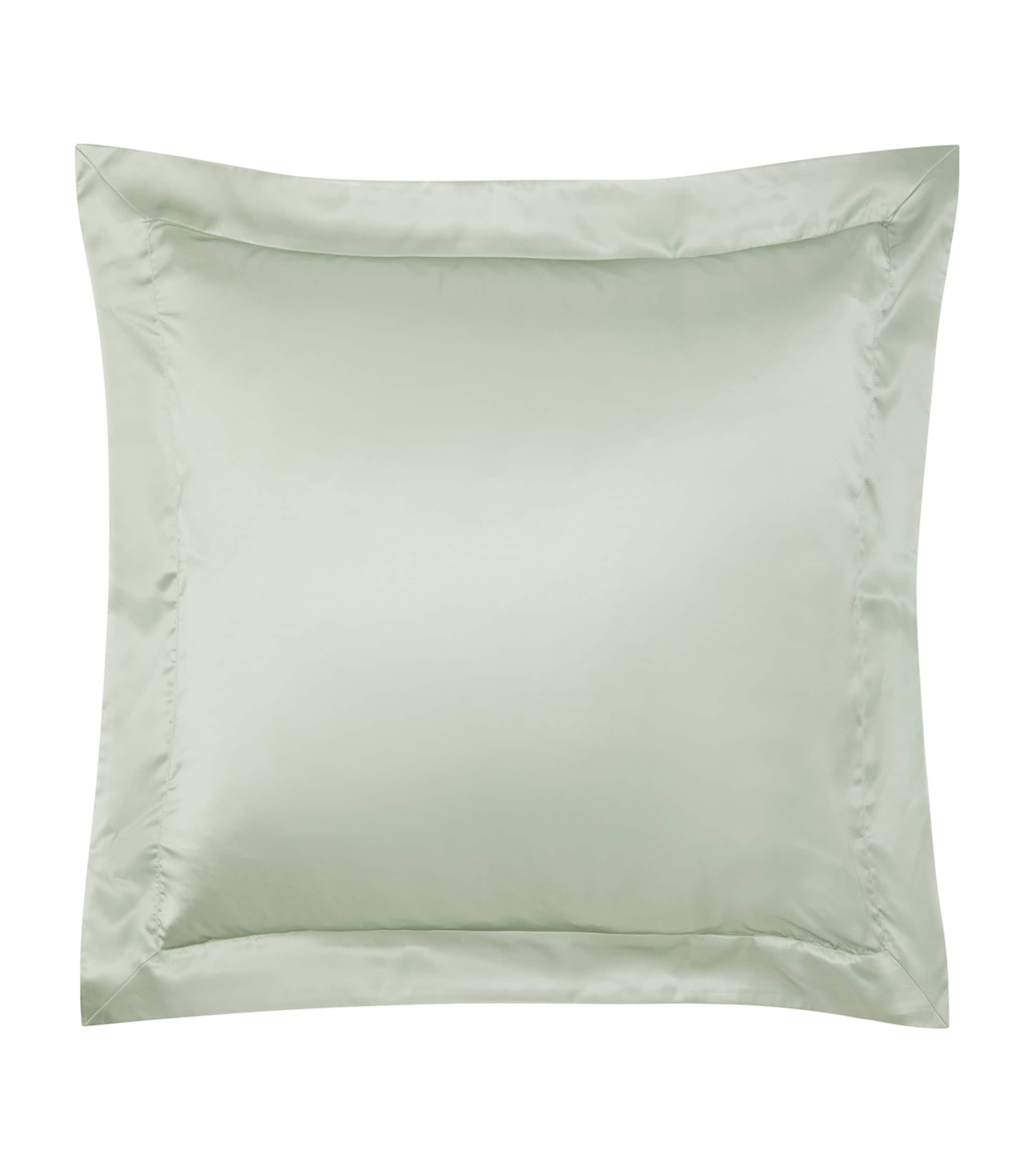 Gingerlily Silk Square Oxford Pillowcase In Green