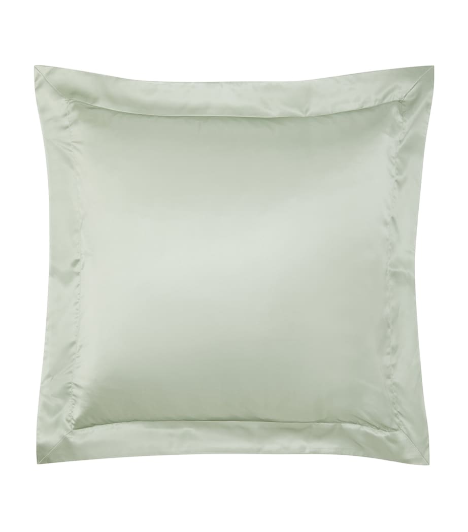 Silk Square Oxford Pillowcase (65cm x 65cm) SAGE Image 1