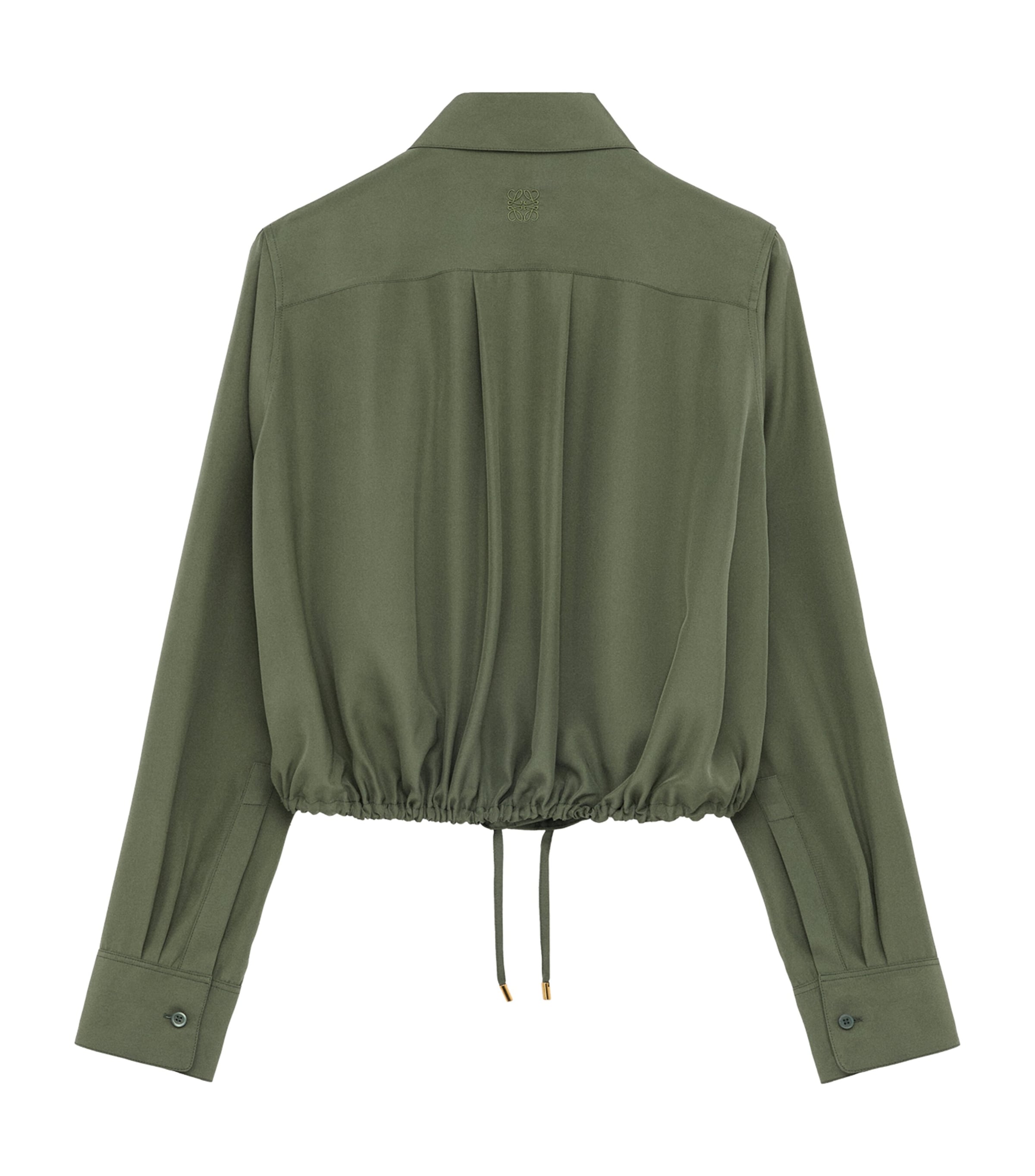 Silk Balloon Shirt KHAKI GREEN Image 2