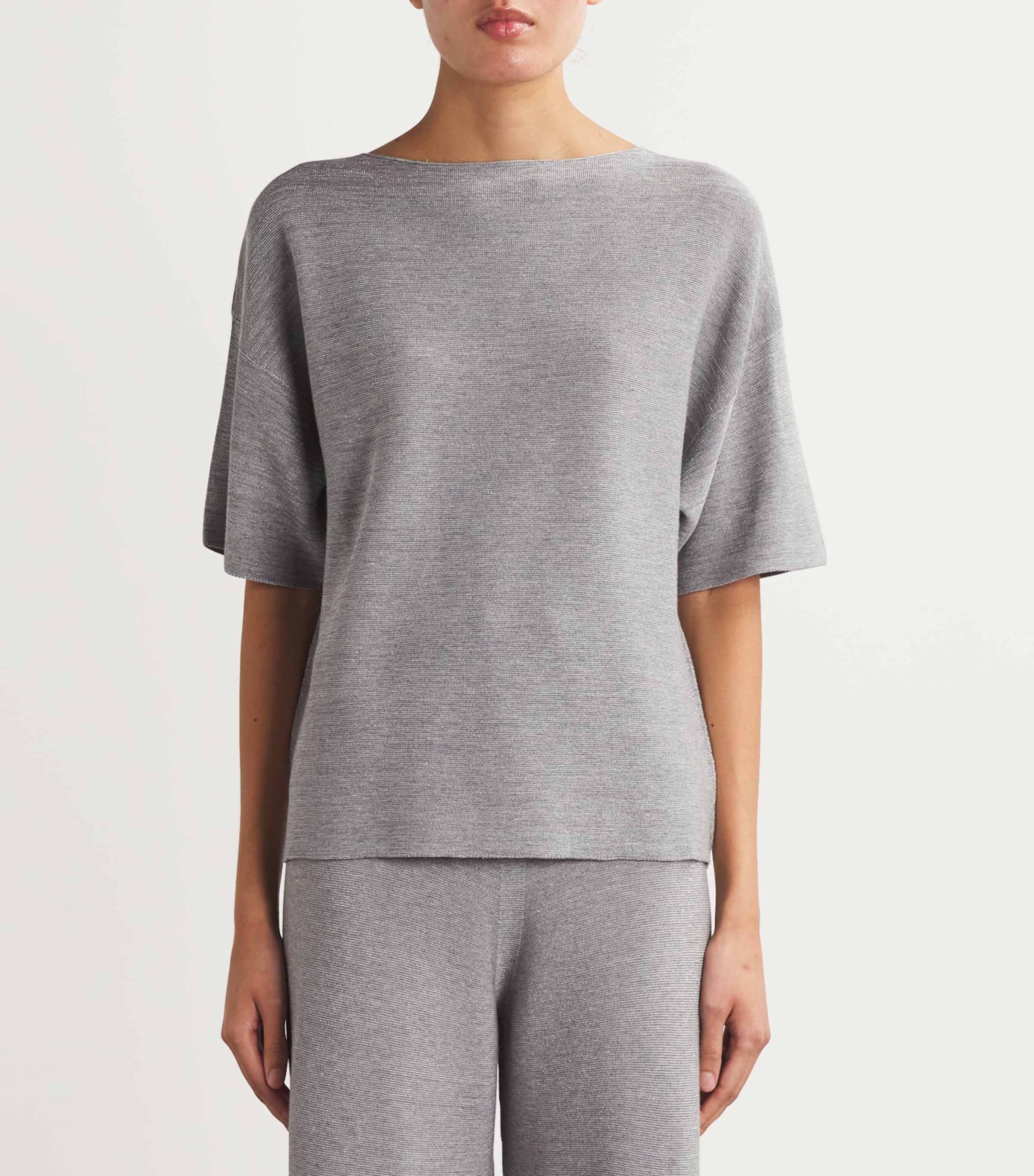 【FABIANA FILIPPI半袖コットン&シルクジャケット Fabiana Filippi Cotton-Blend Oversized Sparkling Top