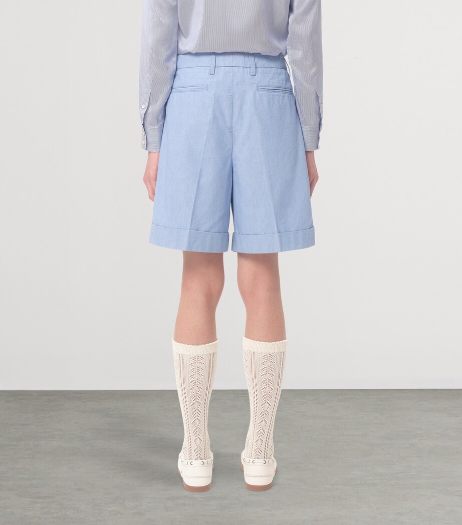Denim Tailored Shorts 508 Image 4
