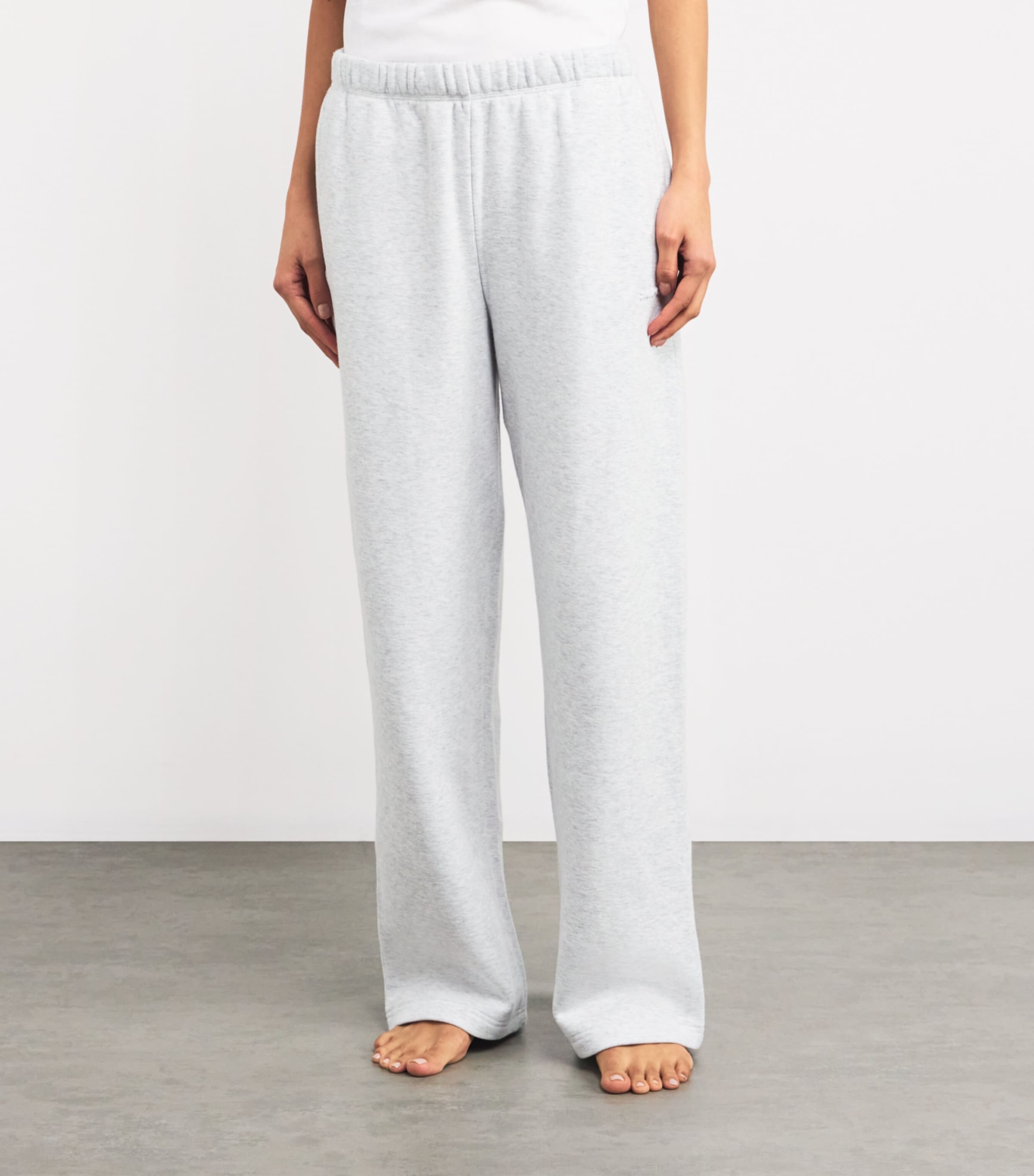 Skims Cotton-Blend Fleece Straight Sweatpants | Harrods US