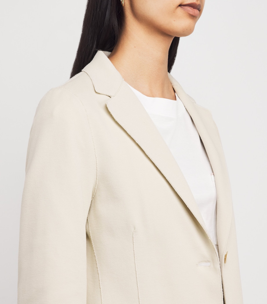 Stretch-Cotton Layered Blazer SABBIA Image 6