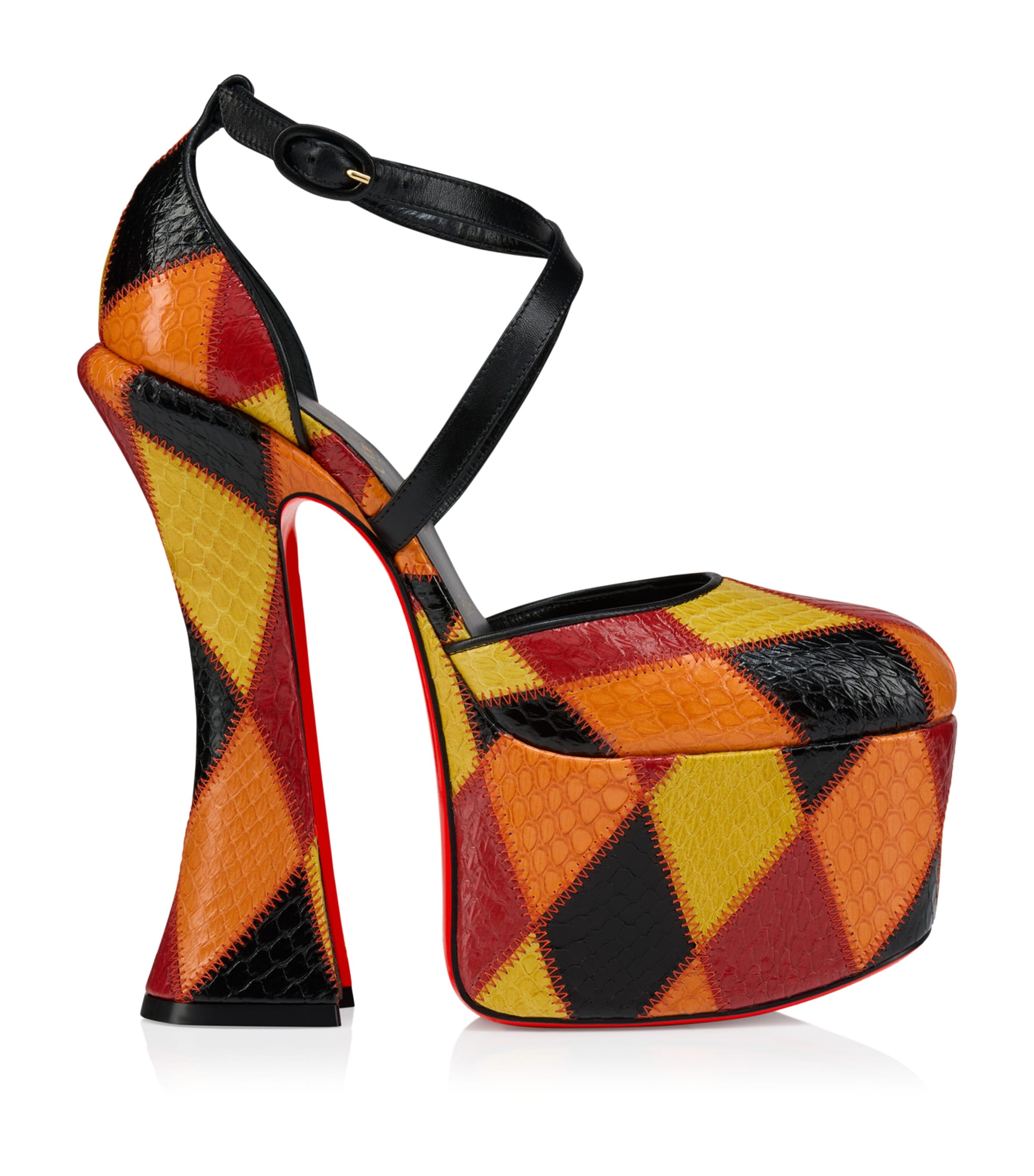 Aquadorcet Goat-Snakeskin Leather Platform Pumps 160 8928 Image 1