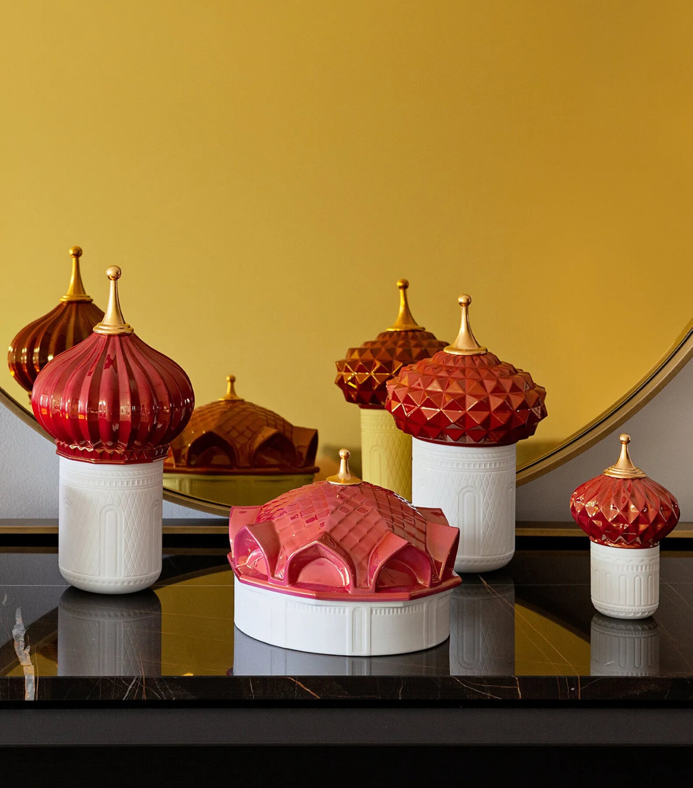 1001 Lights Purple Tower Candle (200g) WHITE / RED Image 6