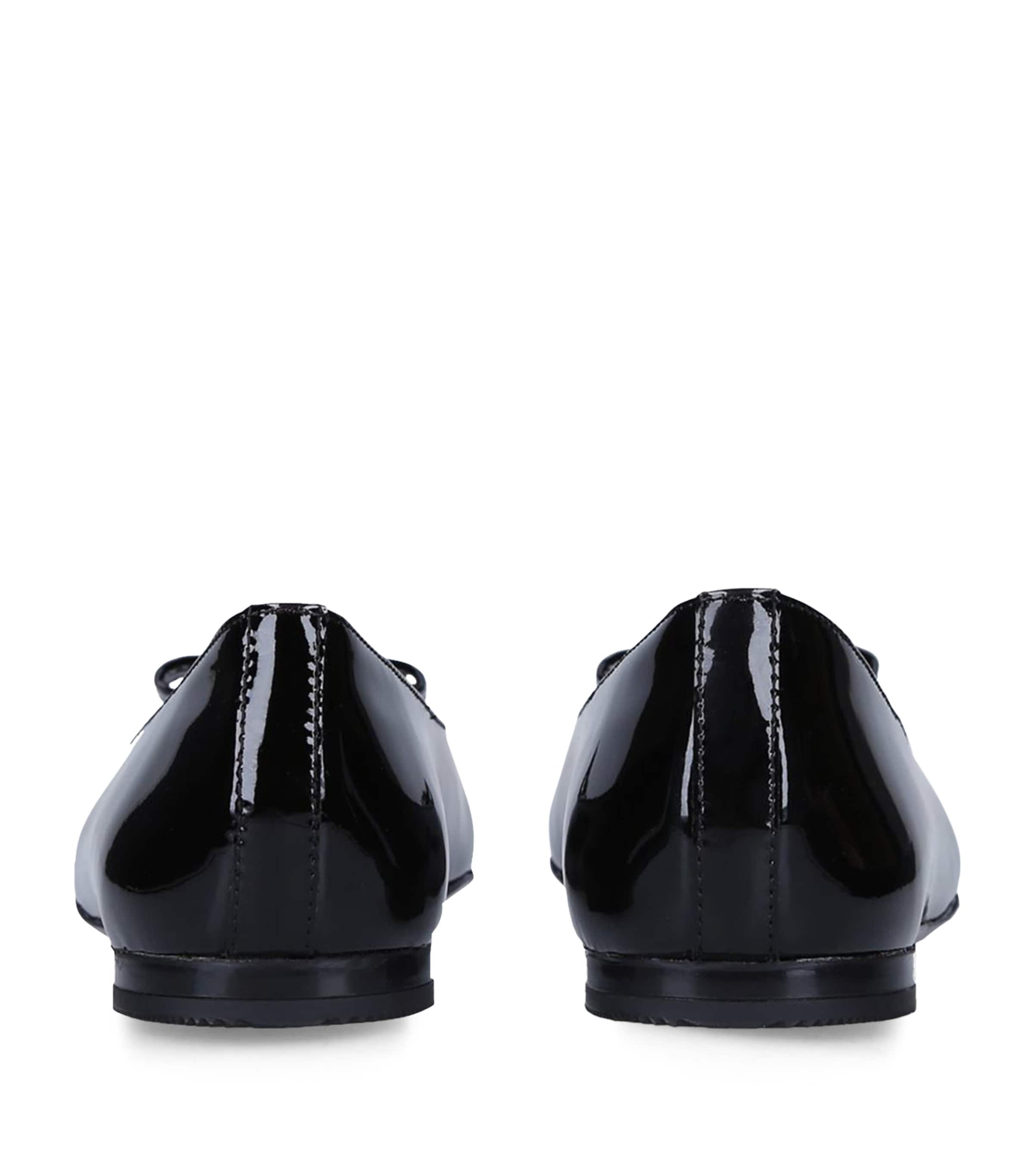 Dolce&Gabbana Kids Leather Vernice Ballet Flats Black Image 2