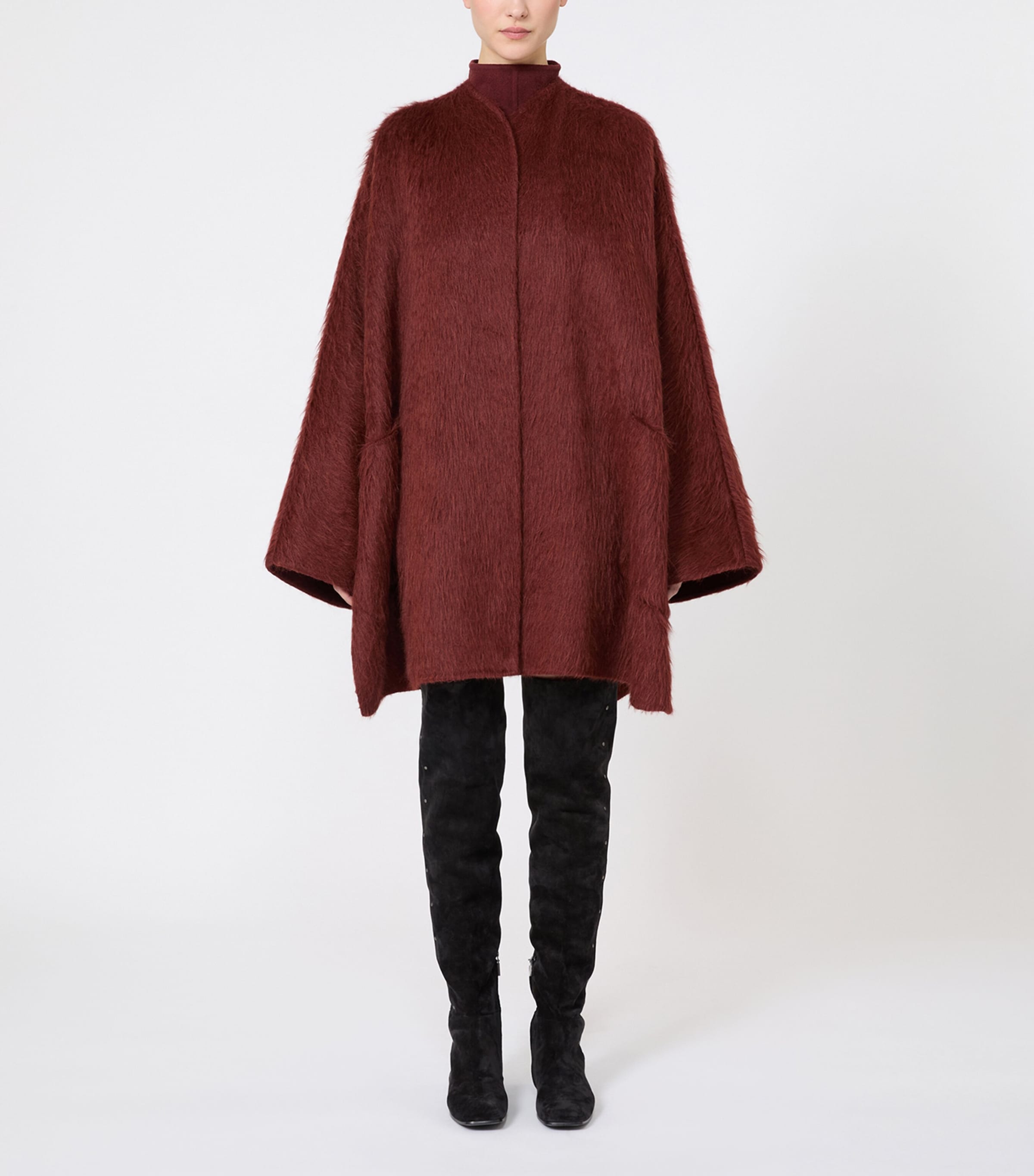 Max Mara Womens Virgin Wool-Alpaca Coat Rust Image 2