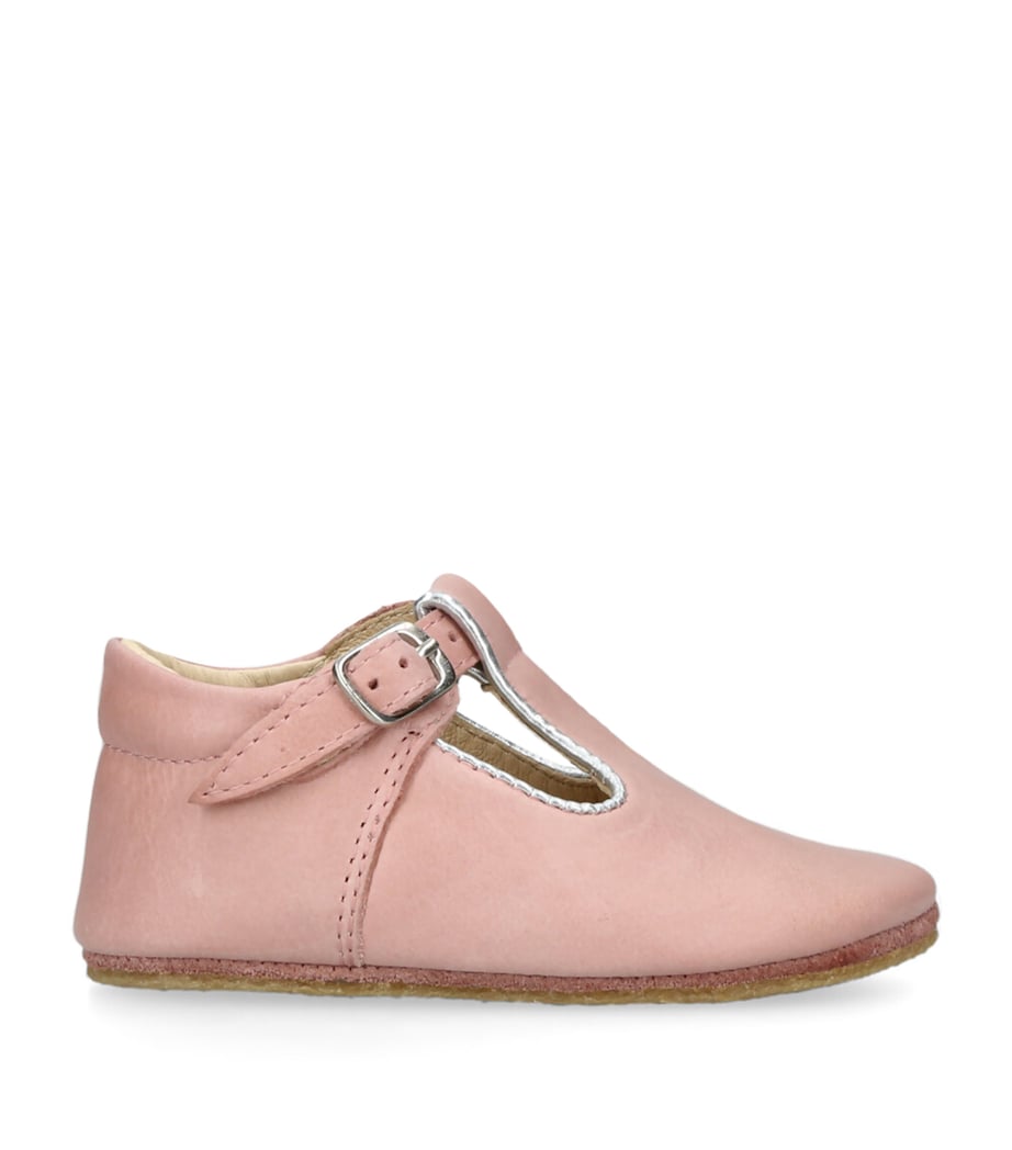Leather Babette Crib Shoes PALE PINK Image 1