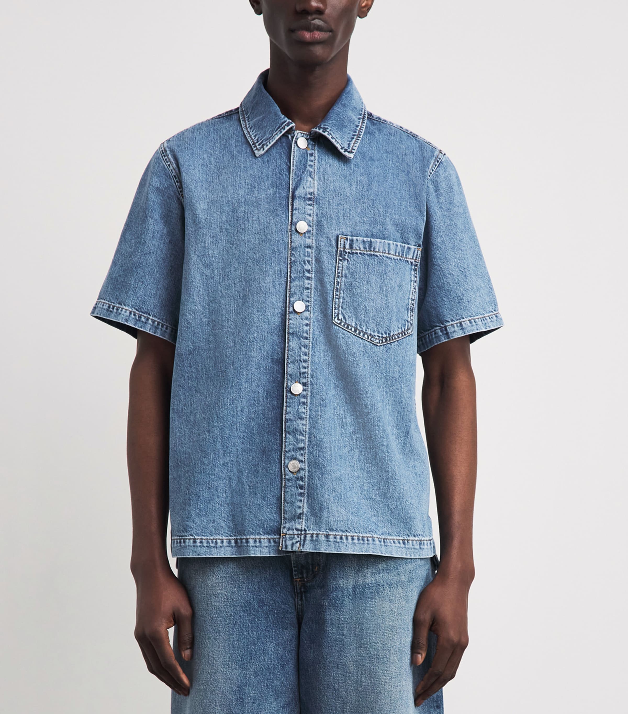 Simkhai Mens Ardent Denim Shirt Powell Image 4