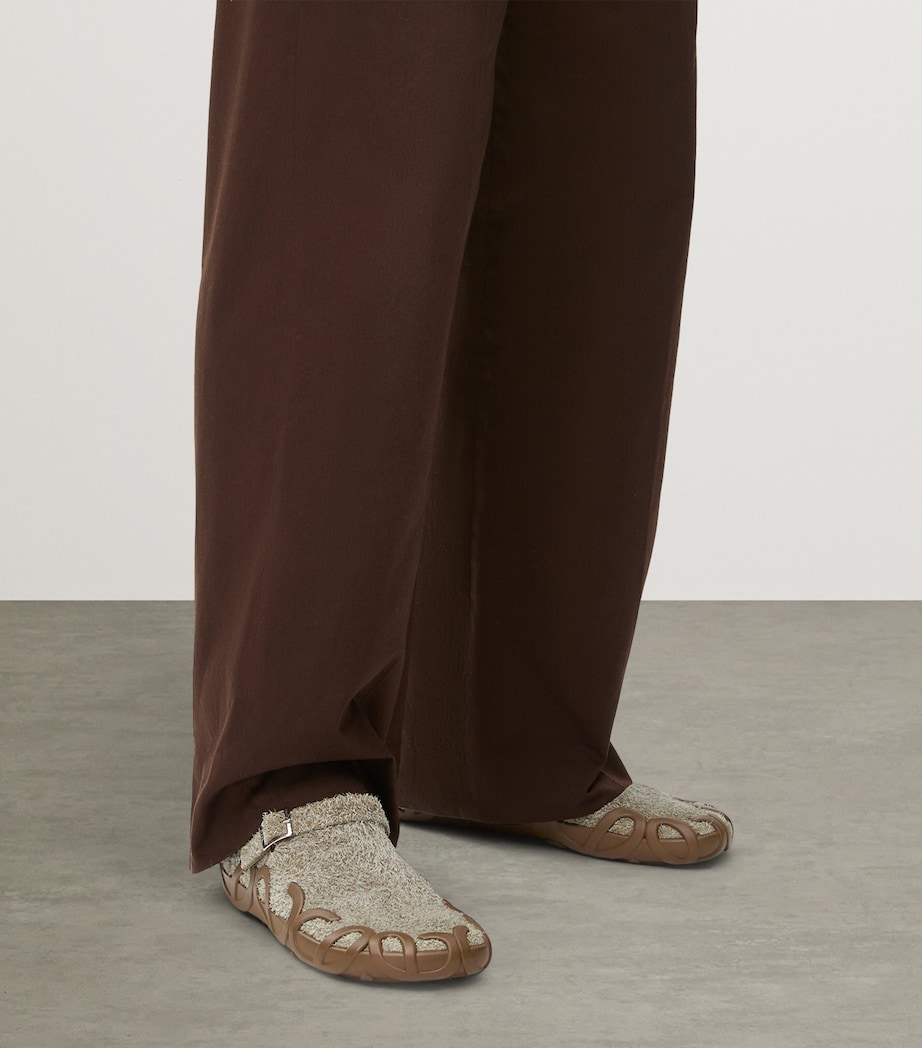 LOEWE Suede Rise Loafers Khaki Green Image 2