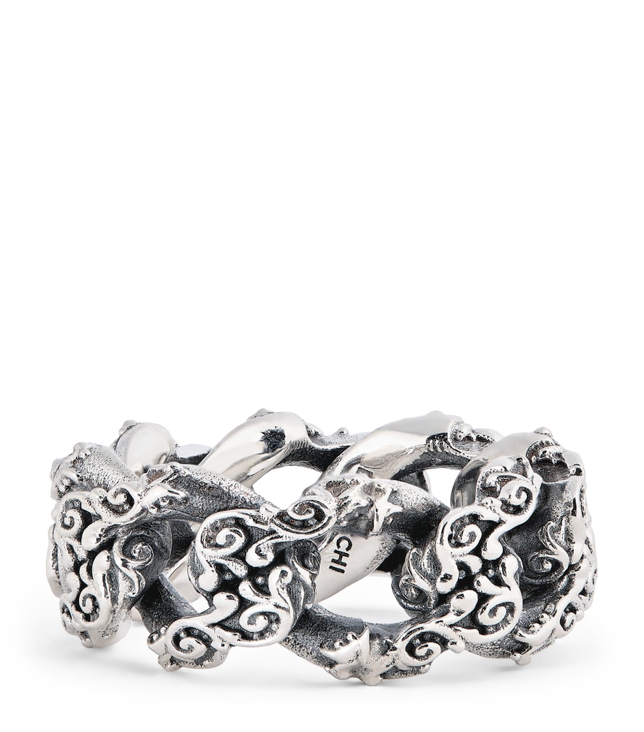Sterling Silver Flourishing Chain Ring SILVER Image 1