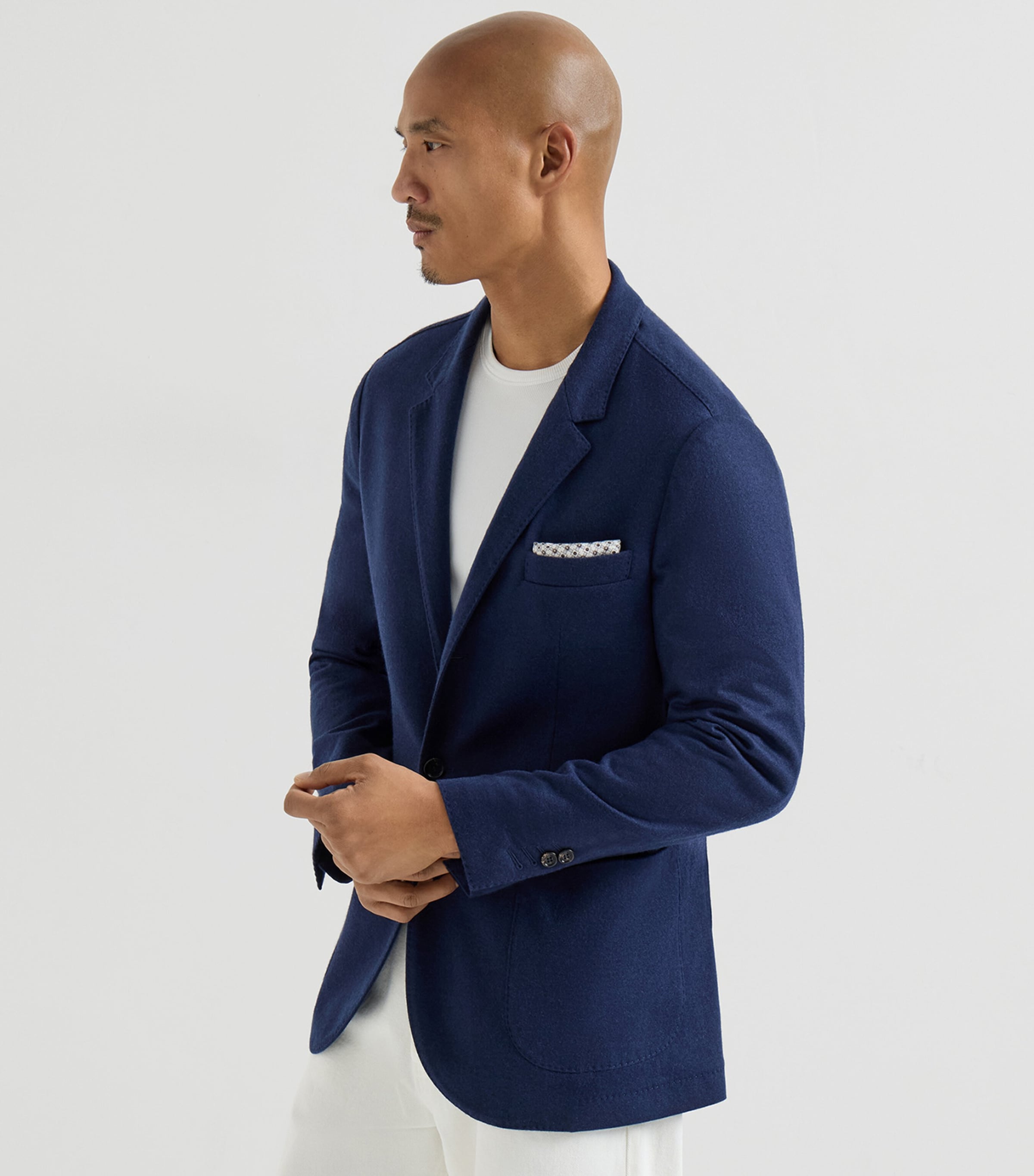Brunello Cucinelli Mens Cashmere Jersey Blazer Image 3