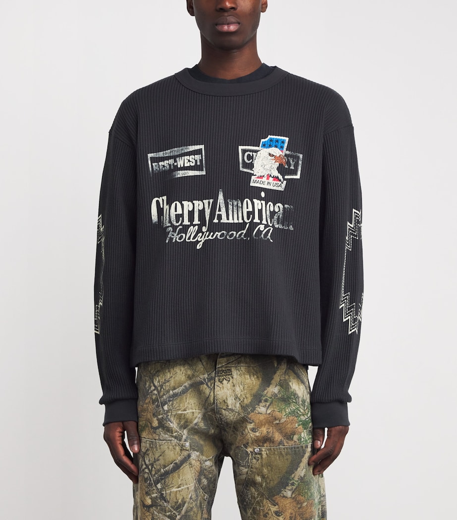 Best West Logo Thermal Long-Sleeve T-Shirt VINTAGE BLACK Image 3