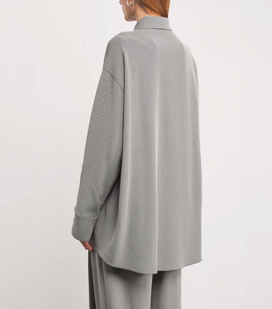 Oversized Houndstooth Shirt 0002900 BLACK MULTI Image 4