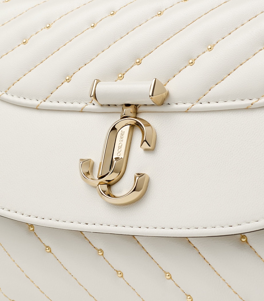 Jimmy Choo Leather Curve Top-Handle Bag Latte/shiny Gold Image 5