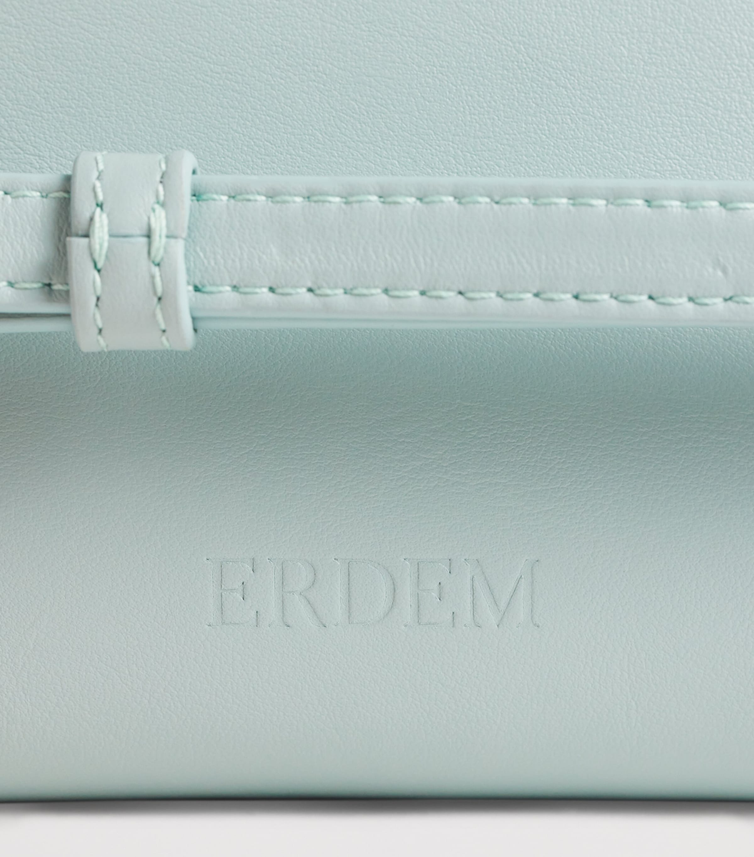 Erdem Mini Leather Bloom Top-Handle Bag Duck Egg Image 5