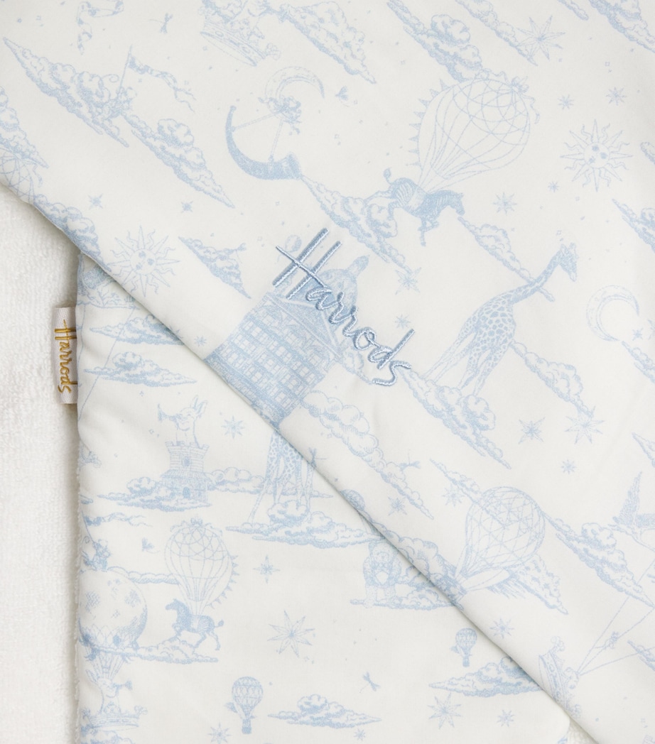 Organic Cotton Hooded Towel and Wash Mitt Set (70cm x 70cm) BLUE Image 4