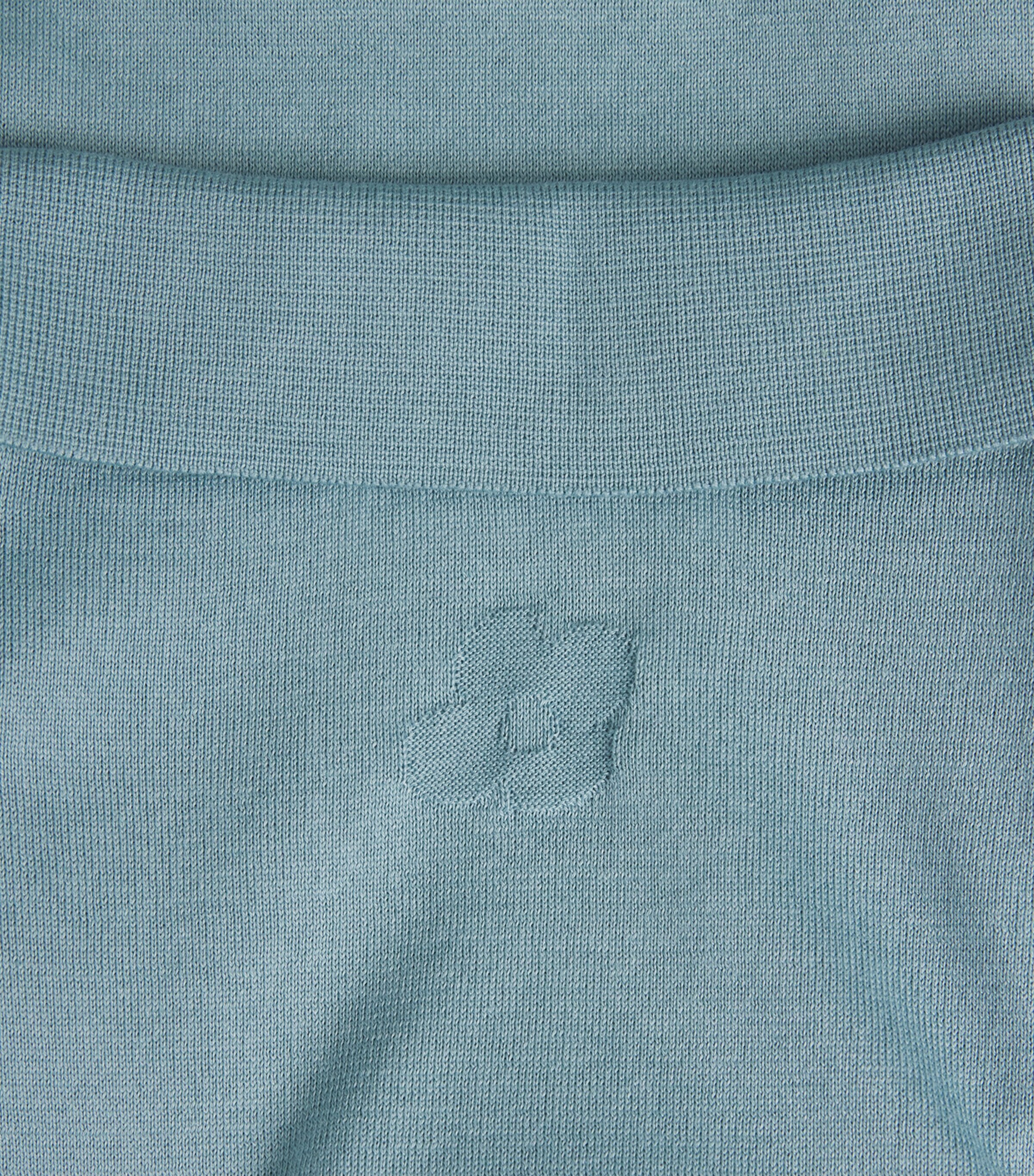 Cotton Knit Polo Shirt 820 LIIGHT BLUE Image 5