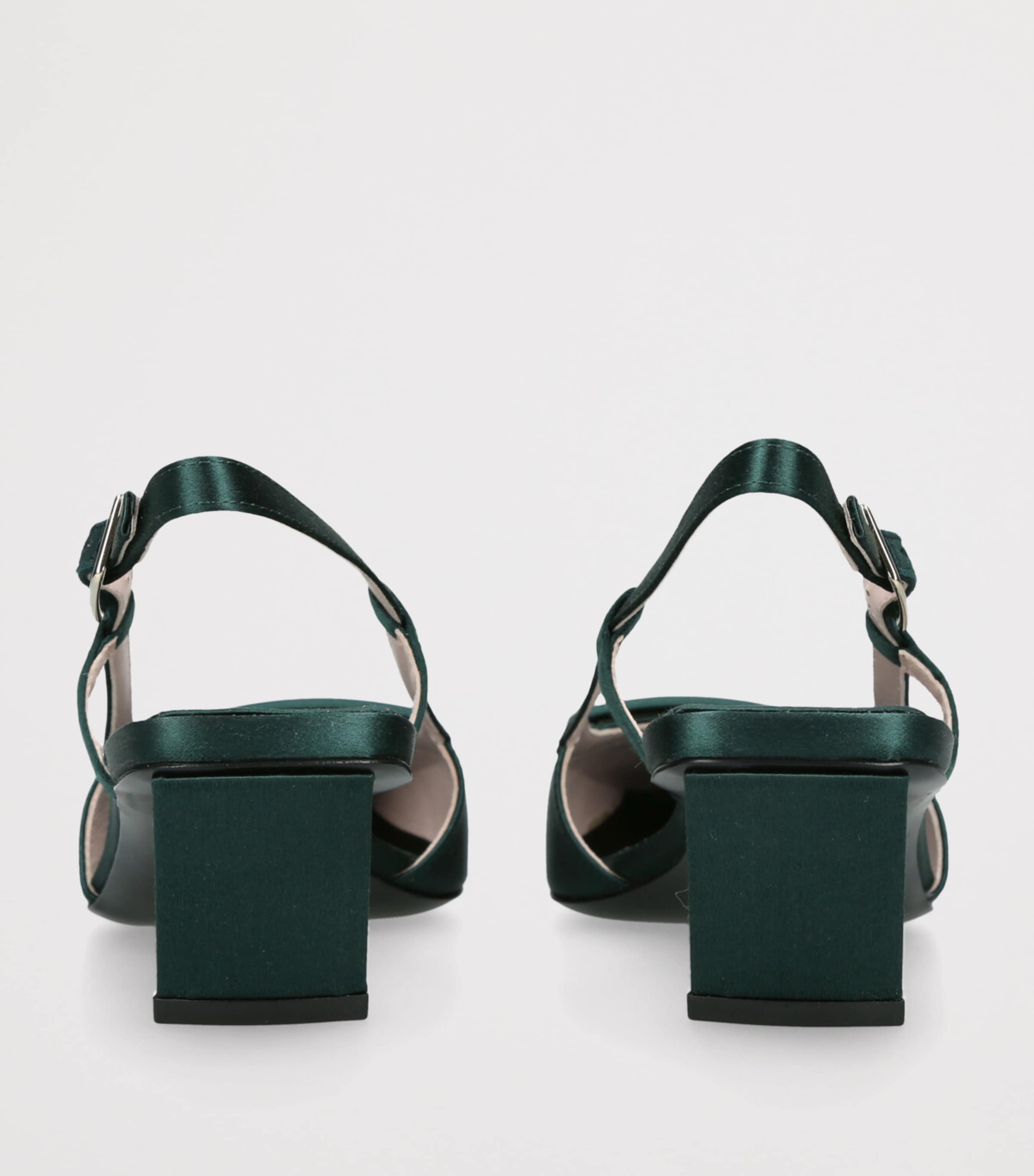 Roger Vivier Satin Belle Vivier Slingback Pumps 45 Green Image 2