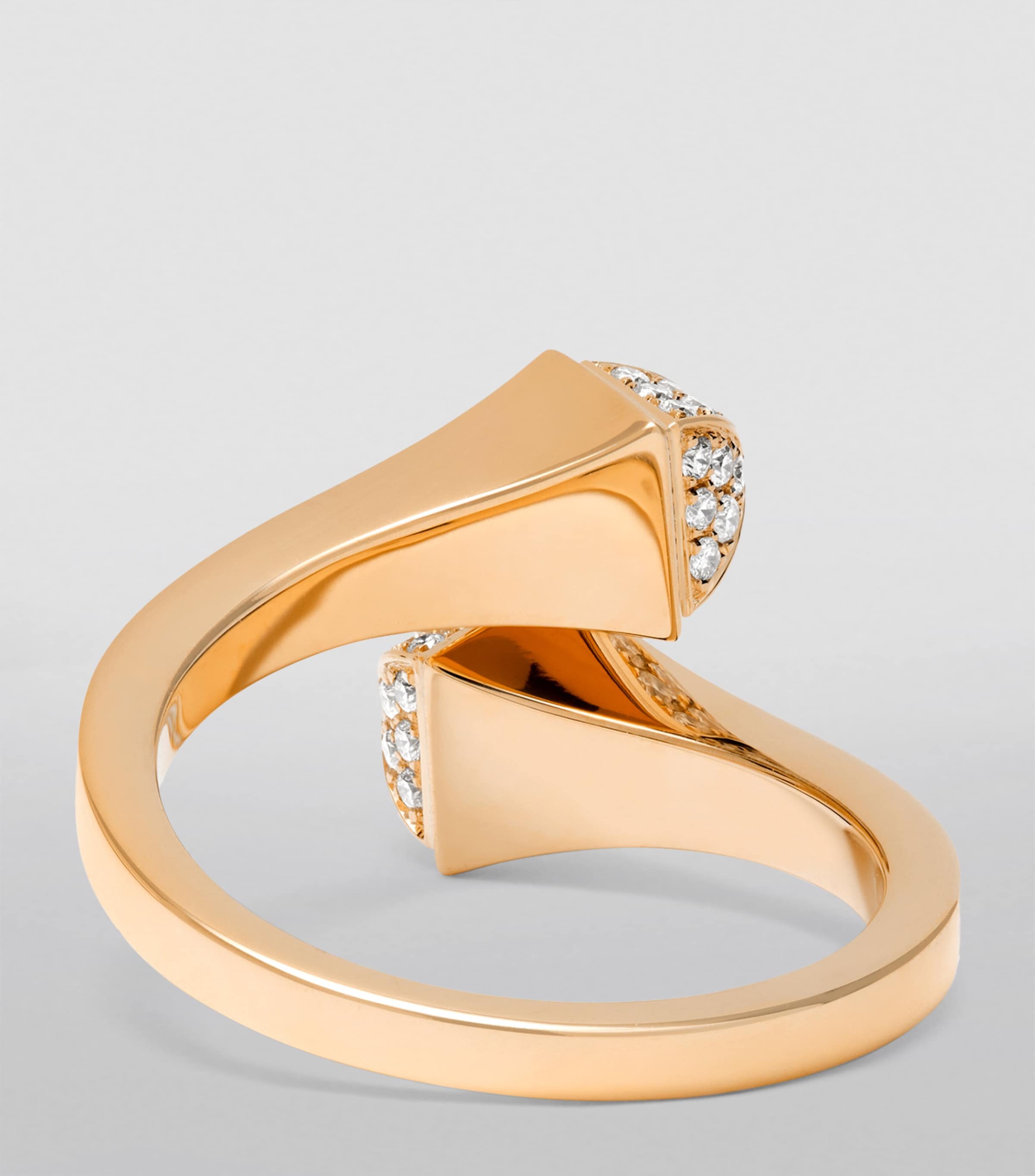 Midi Rose Gold and Diamond Cleo Ring ROSE GOLD Image 3