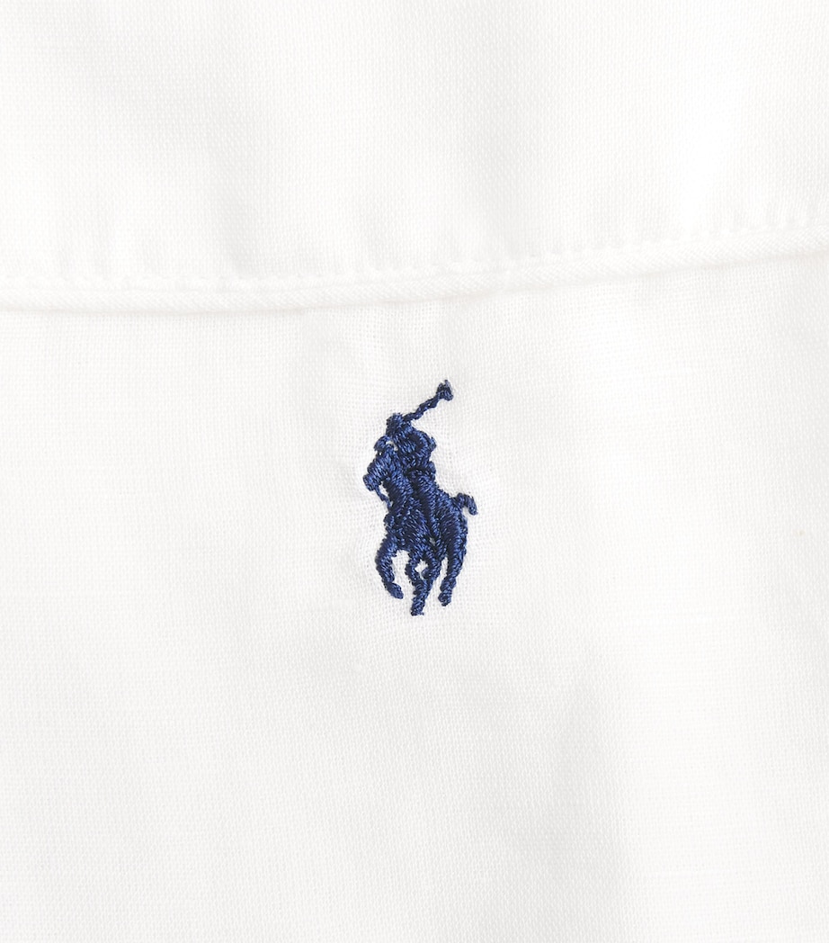 Polo Ralph Lauren Womens Linen-Cotton Short Pyjama Set White Cloud Image 6
