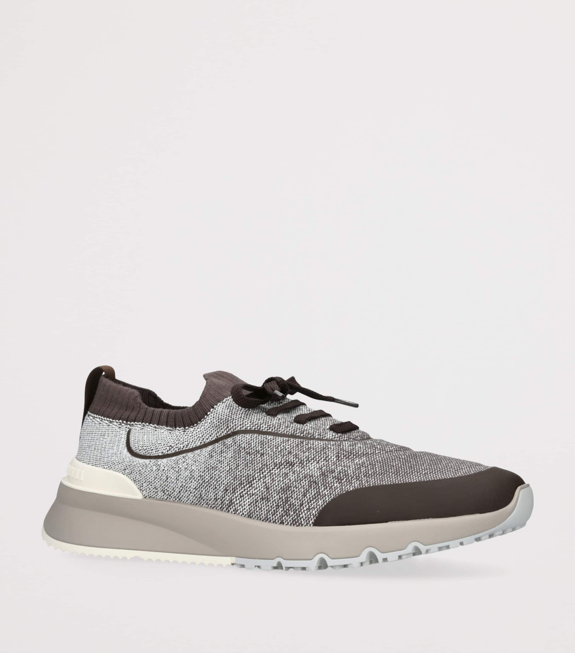 Knitted Sportiv Sneakers BROWN/OTH Image 3