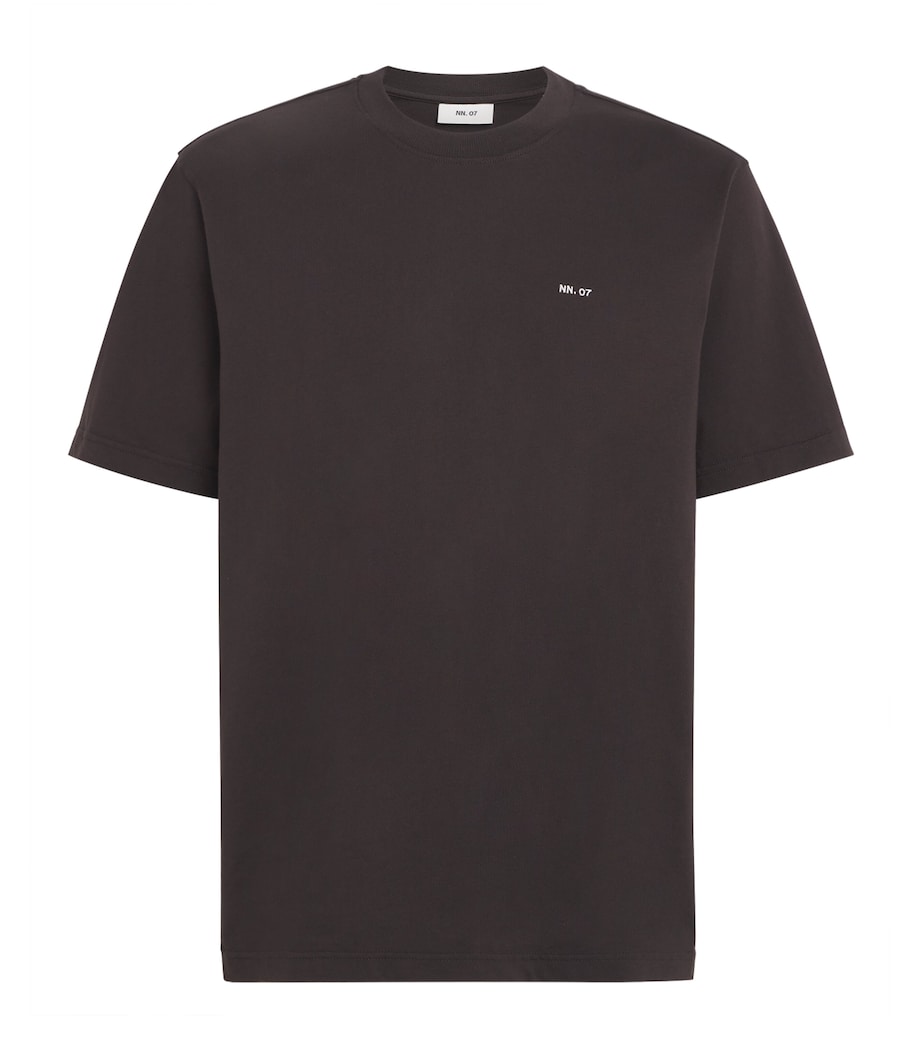 NN.07 Mens Pima Cotton Logo T-Shirt Deep Truffle Image 1